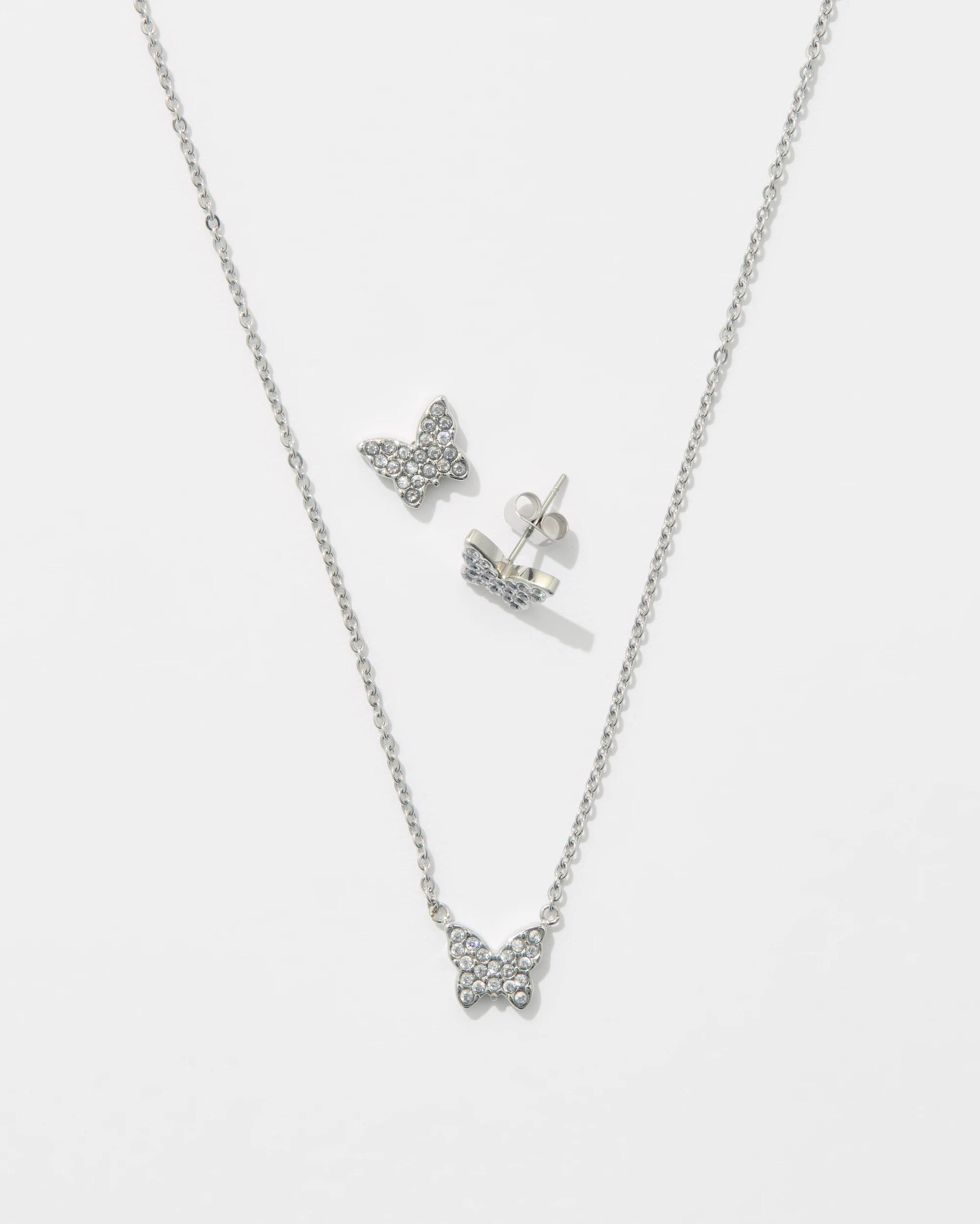 2 Target Waterproof 2 Pack Butterfly Jewellery Set SILVER, 2 of 2