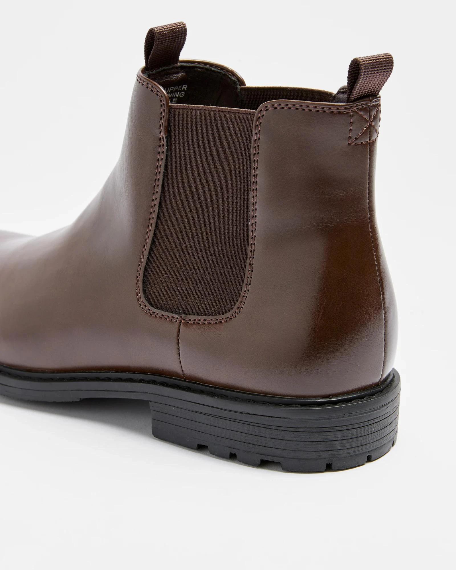 3 Target Mens Cleated PU Chelsea Boot - Troy BROWN, 3 of 4