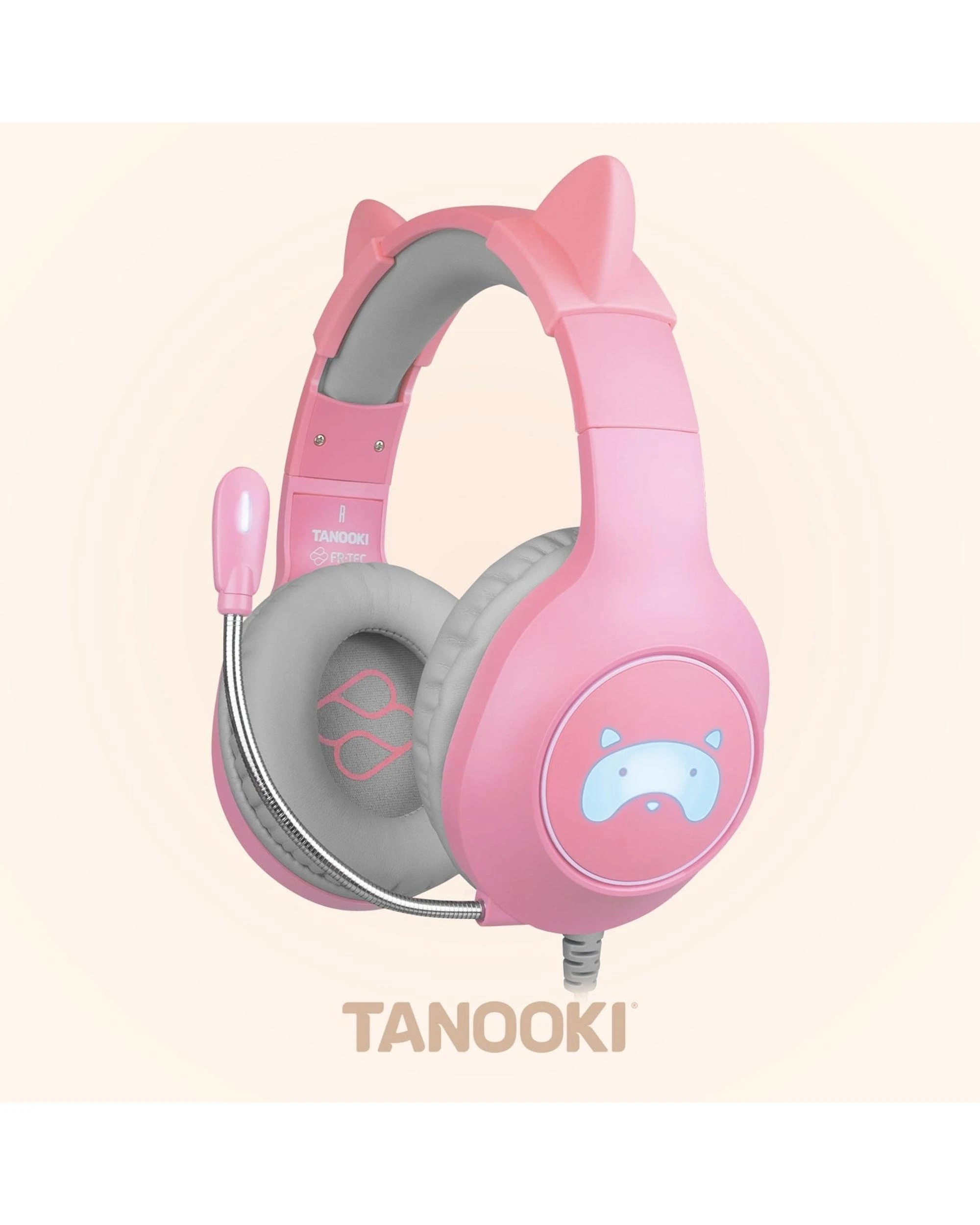 3 FR-TEC Tanooki Wired Gaming Headset - Pink, 3 of 7