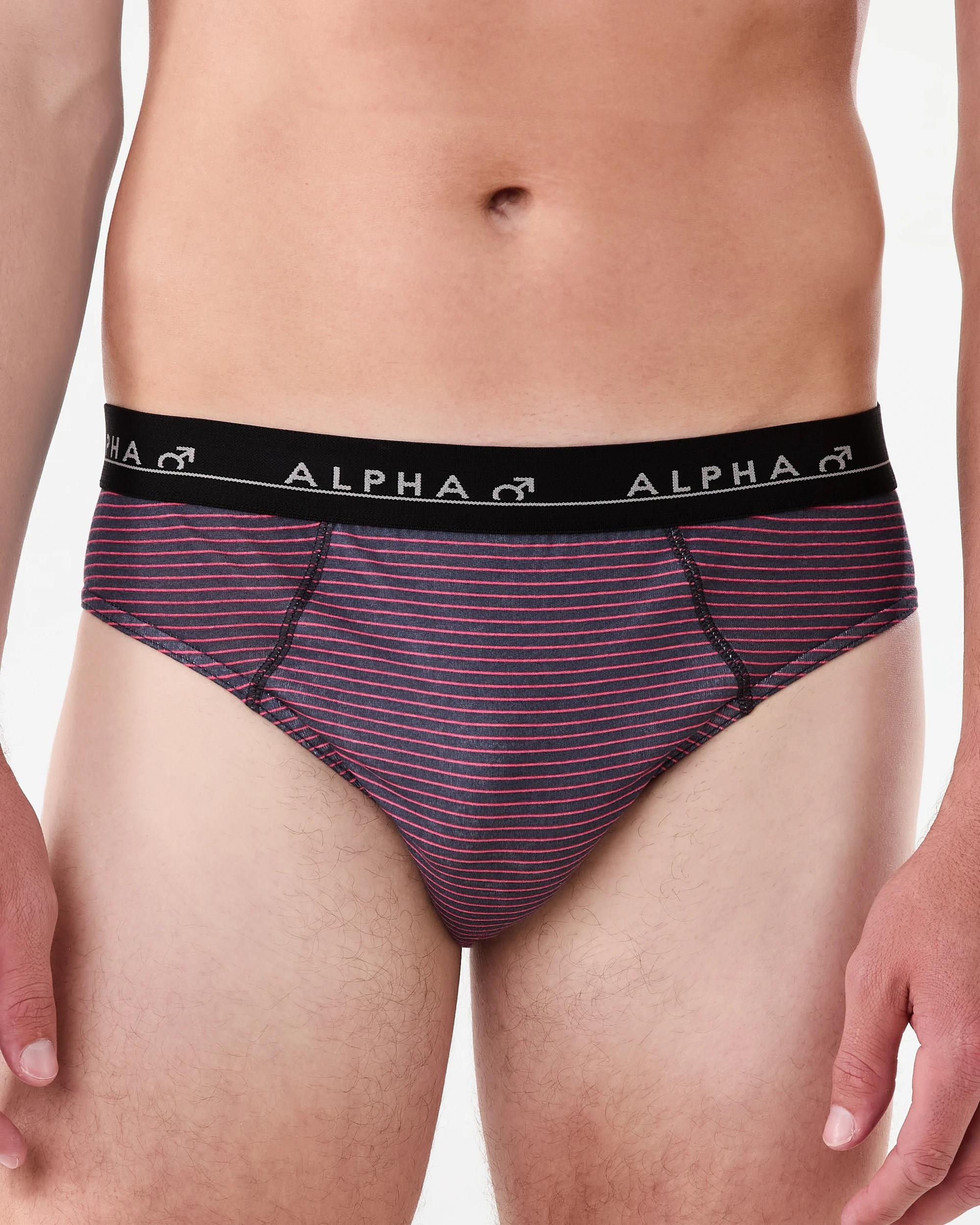 4 5 Pack Alpha Attached Elastic Hipster Briefs Brght Strp, 4 of 9