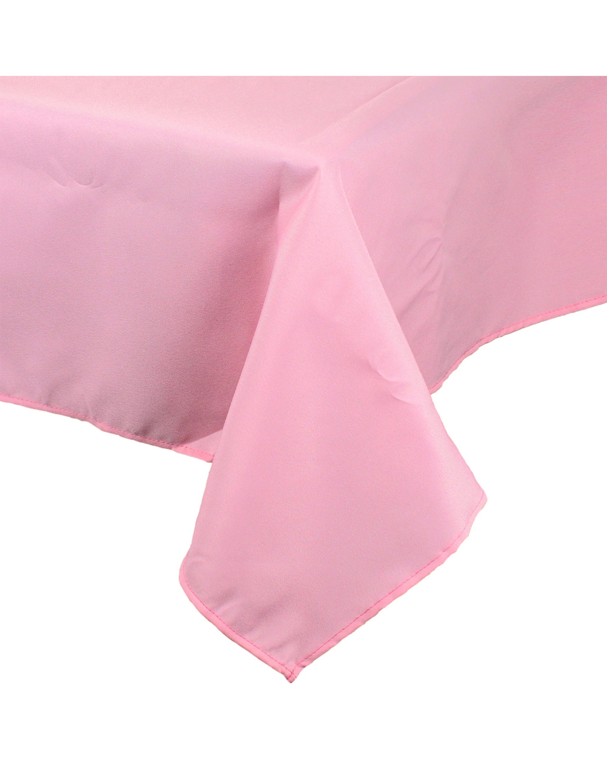 1 Partyrama Baby Pink Rectangular Fabric Tablecloth 137cm x 243cm - Pink, 1 of 1