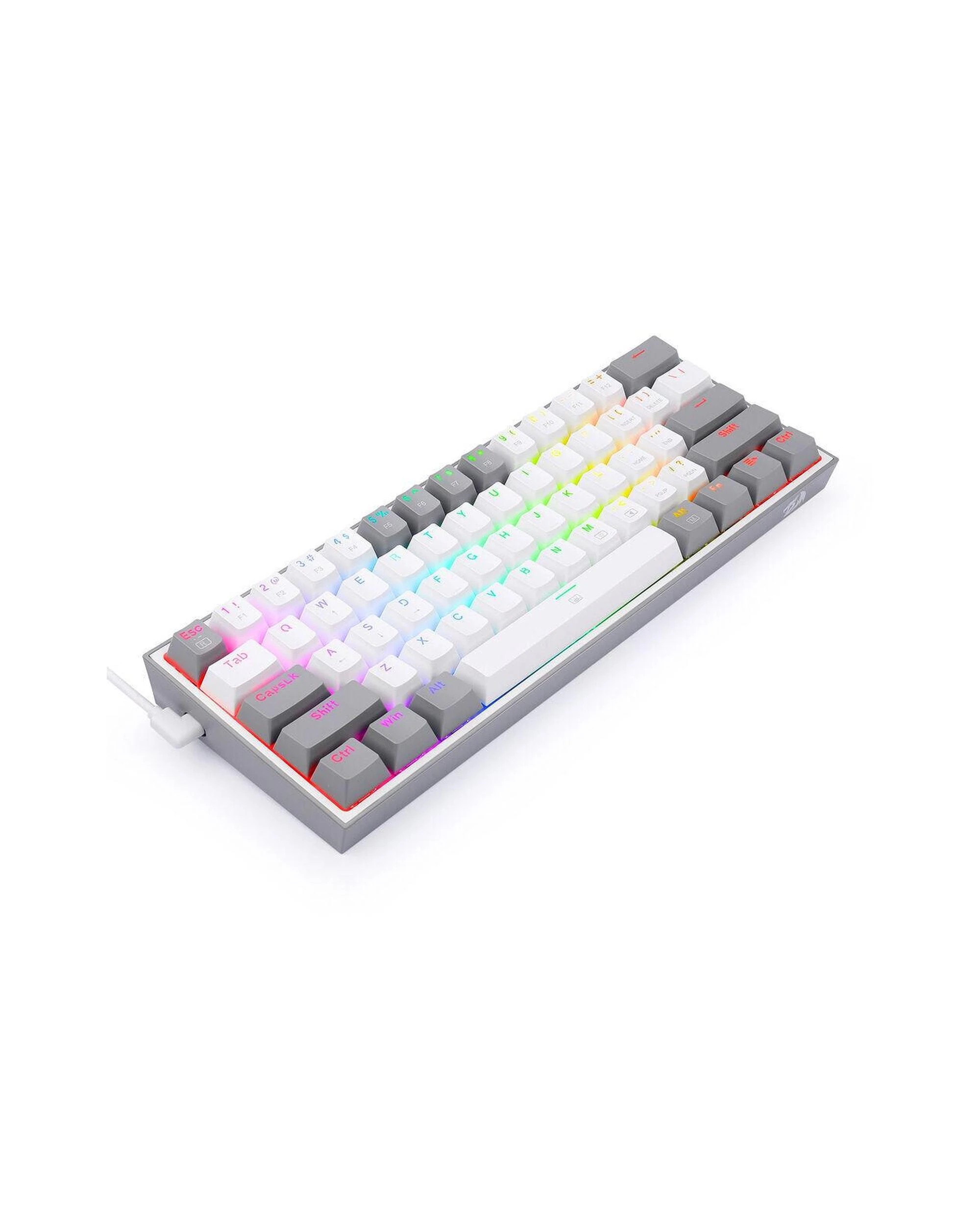 4 Redragon K617RGB Fizz WhiteGrey 60% Wired Mechanical Keyboard, 4 of 10