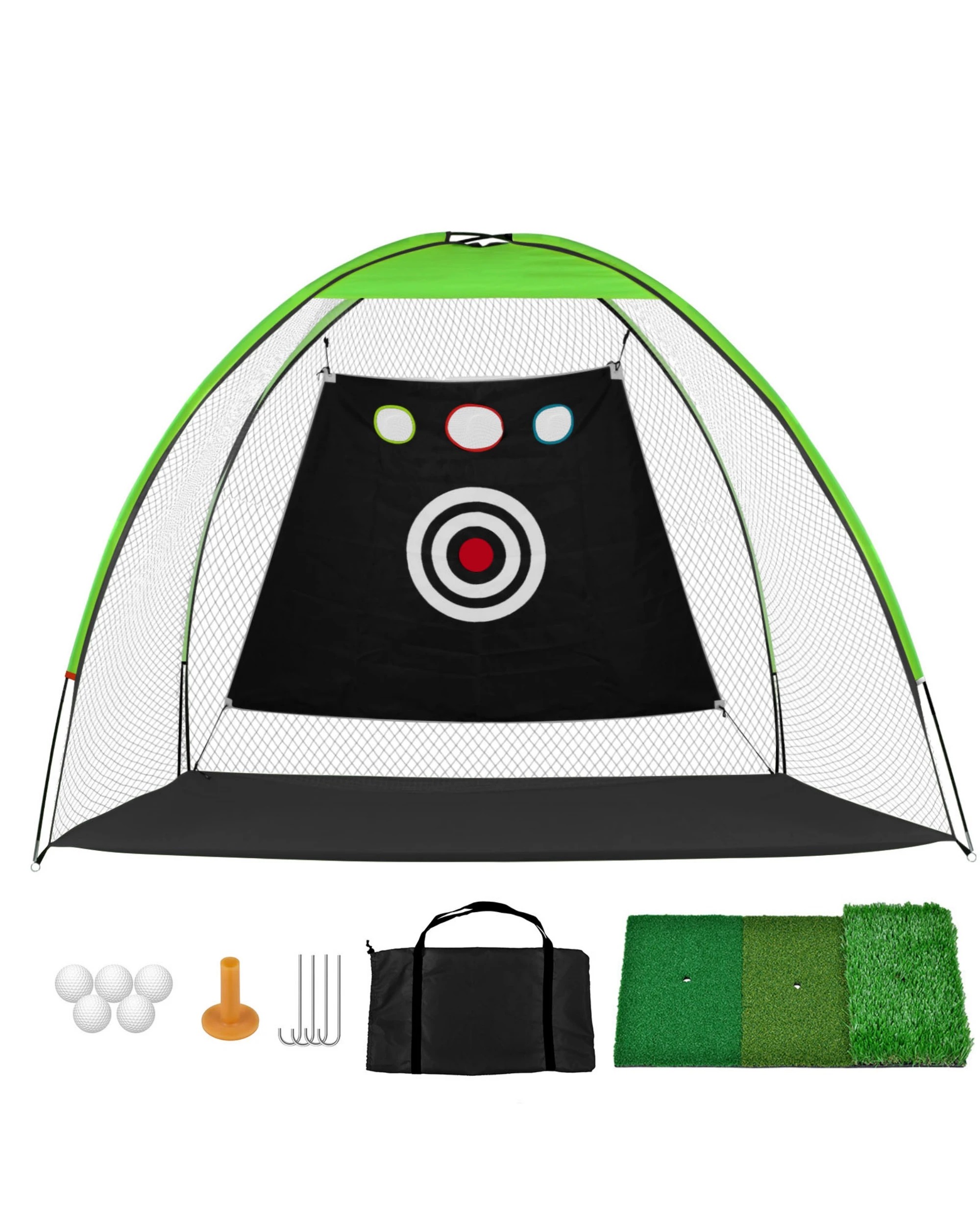 1 Advwin 10x7ft Golf Practice Net with Target - Black, 1 of 6