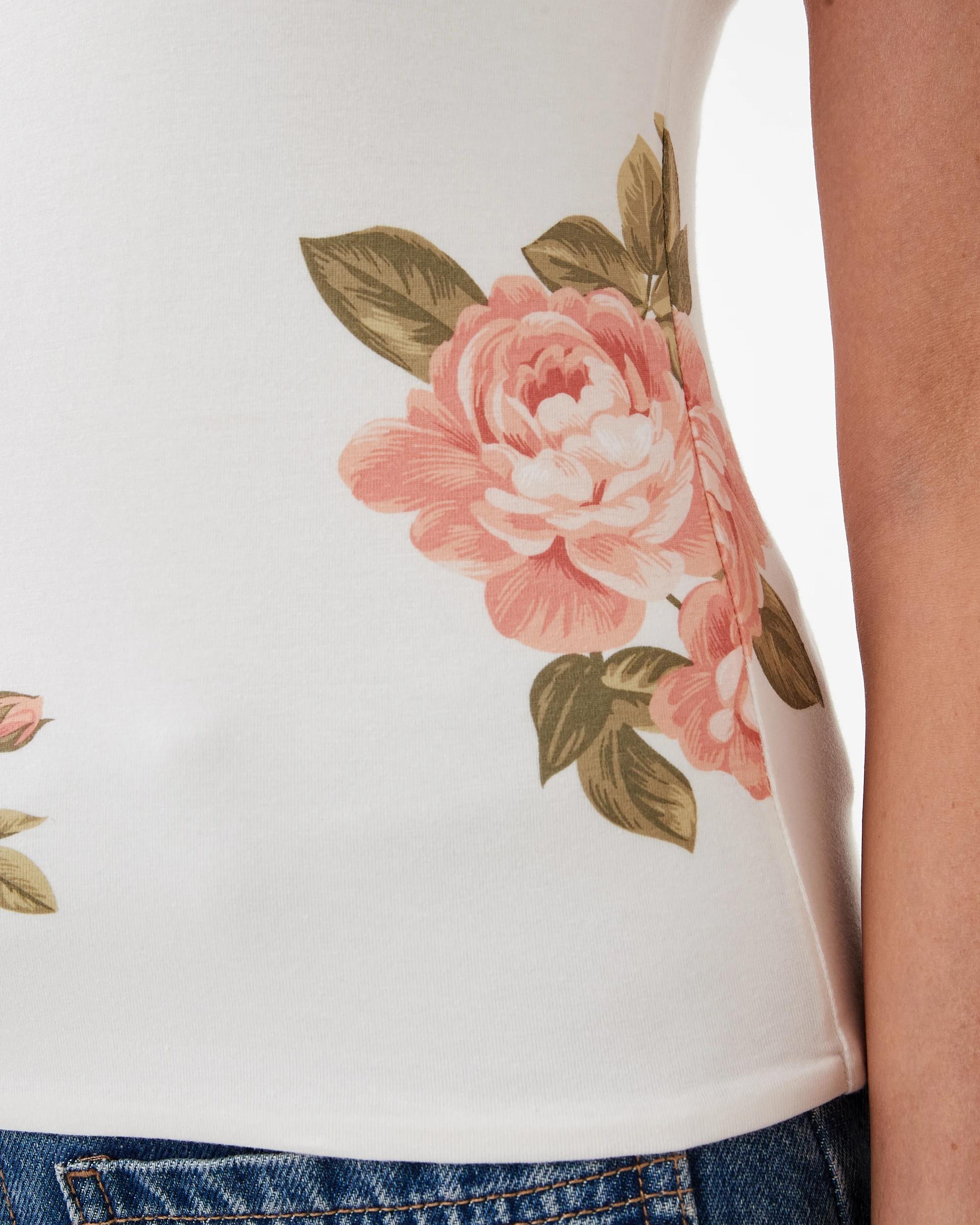 5 Short Sleeve Square Neck T-shirt Roses, 5 of 5