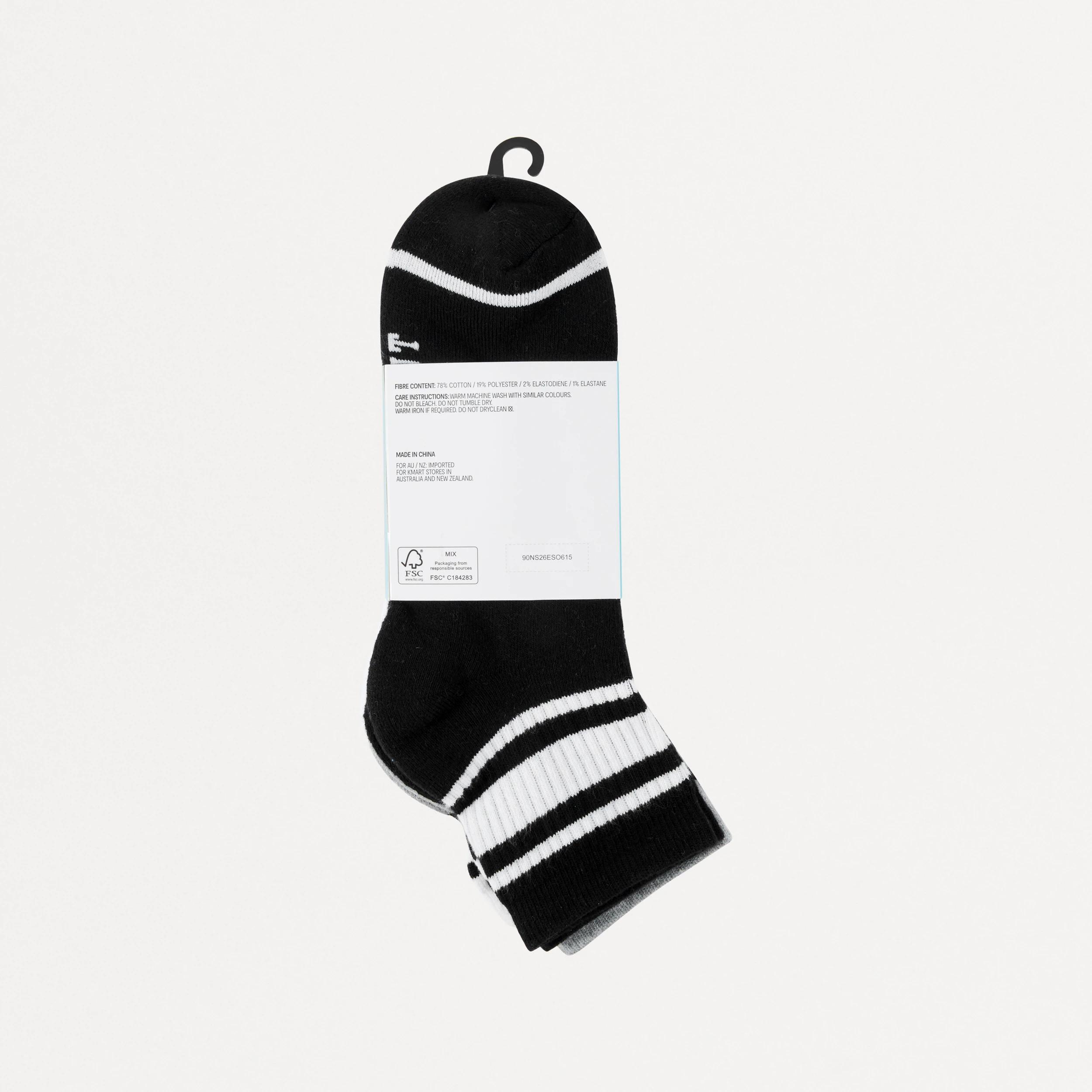 4 3 Pack Retro Rib Quarter Crew Socks Multi Dept, 4 of 4