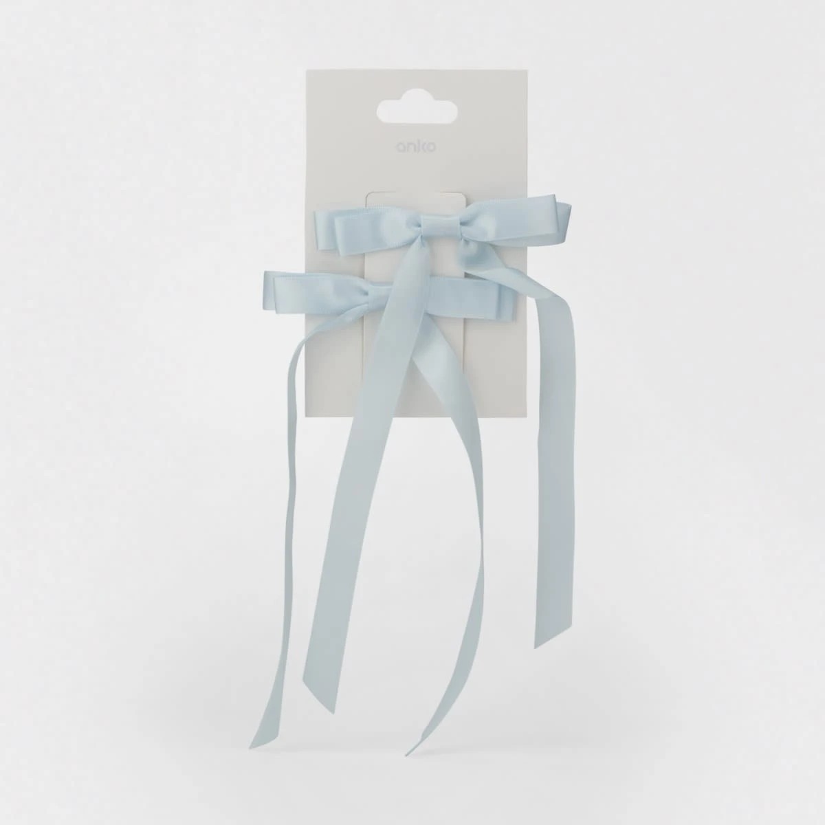 4 2 Pack Baby Blue Bow Slide Hair Clips, 4 of 4