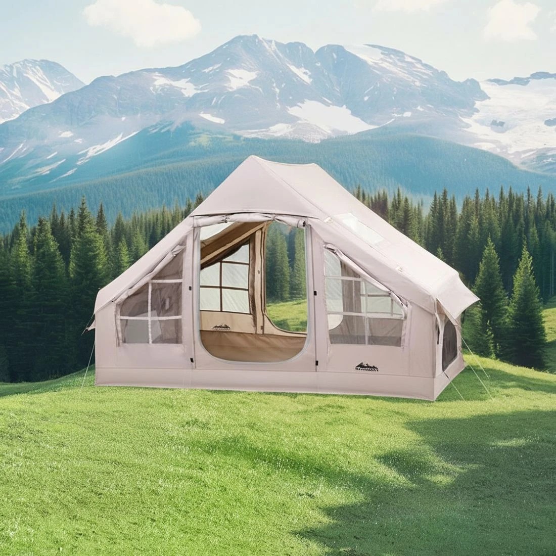 6 Weisshorn Camping Tent Inflatable Beach Tent 6 Person 300CM - Multi, 6 of 6