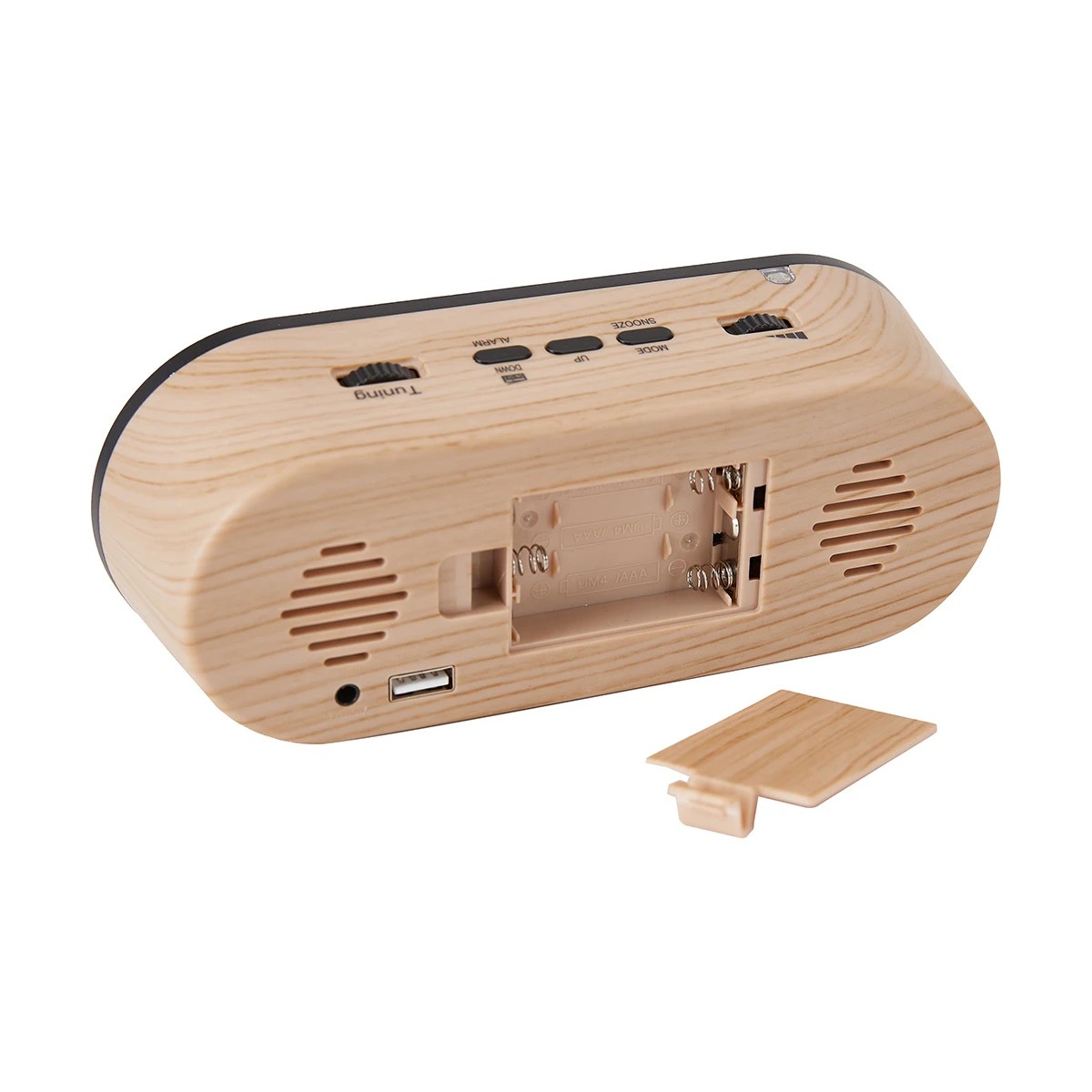 6 Clock Radio - Wood Look, 6 of 9