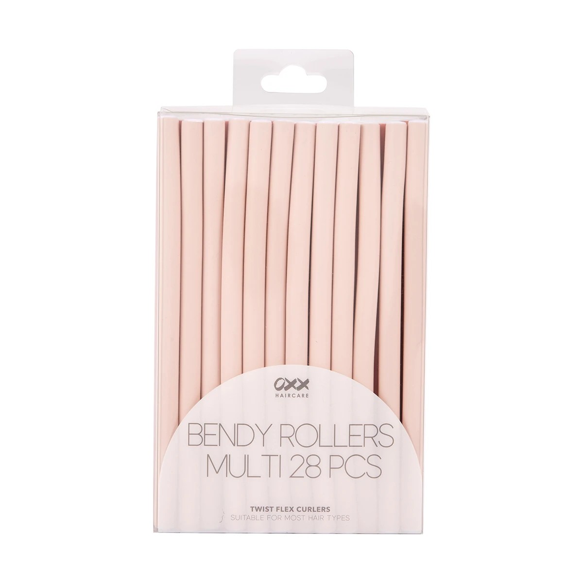 1 OXX Haircare 28 Piece Bendy Rollers Multi Twist Flex Curlers - Pink, 1 of 5