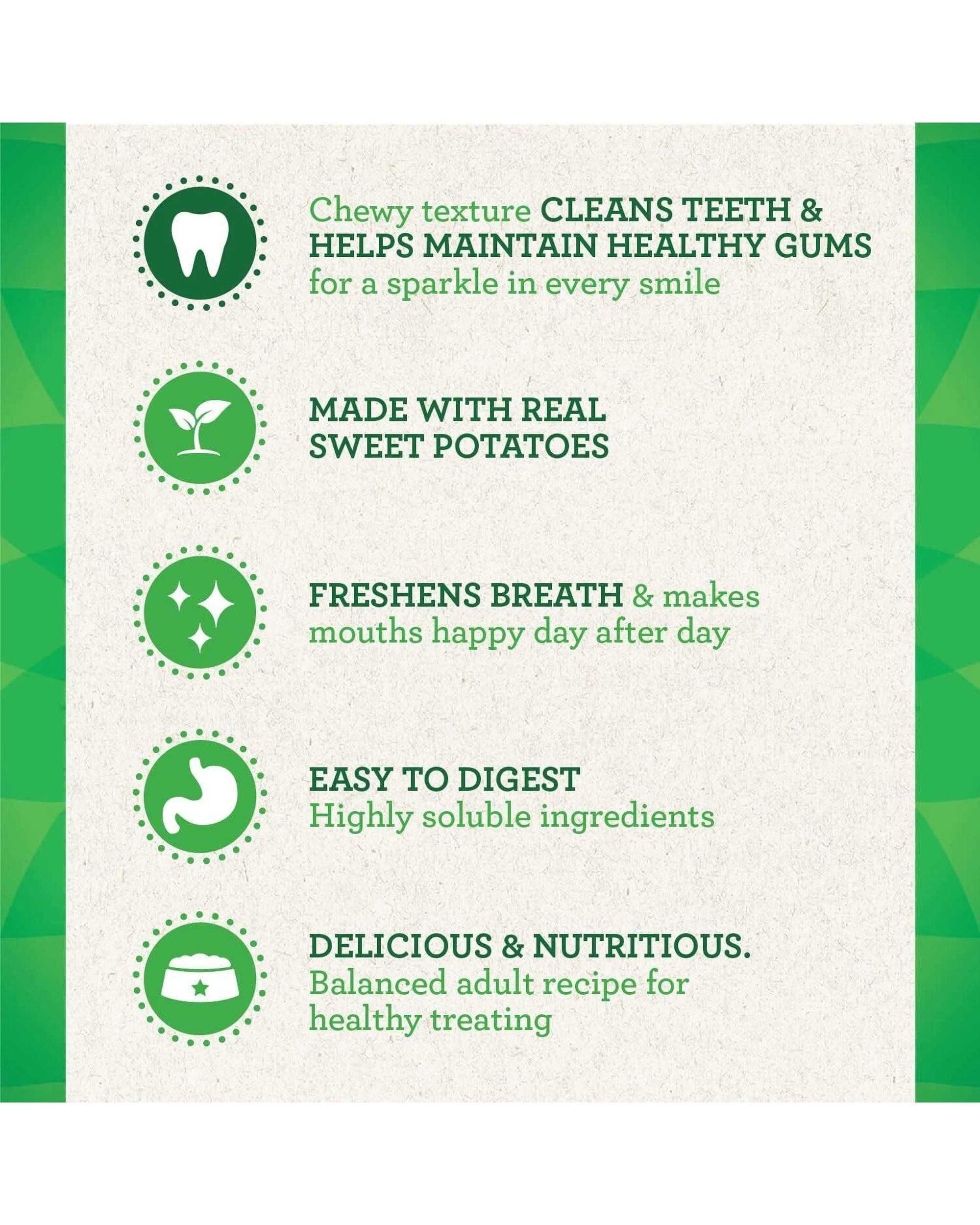 4 Greenies Dental Treats Sweet Potato for Petite Dogs 7-11kgs 340g, 4 of 10