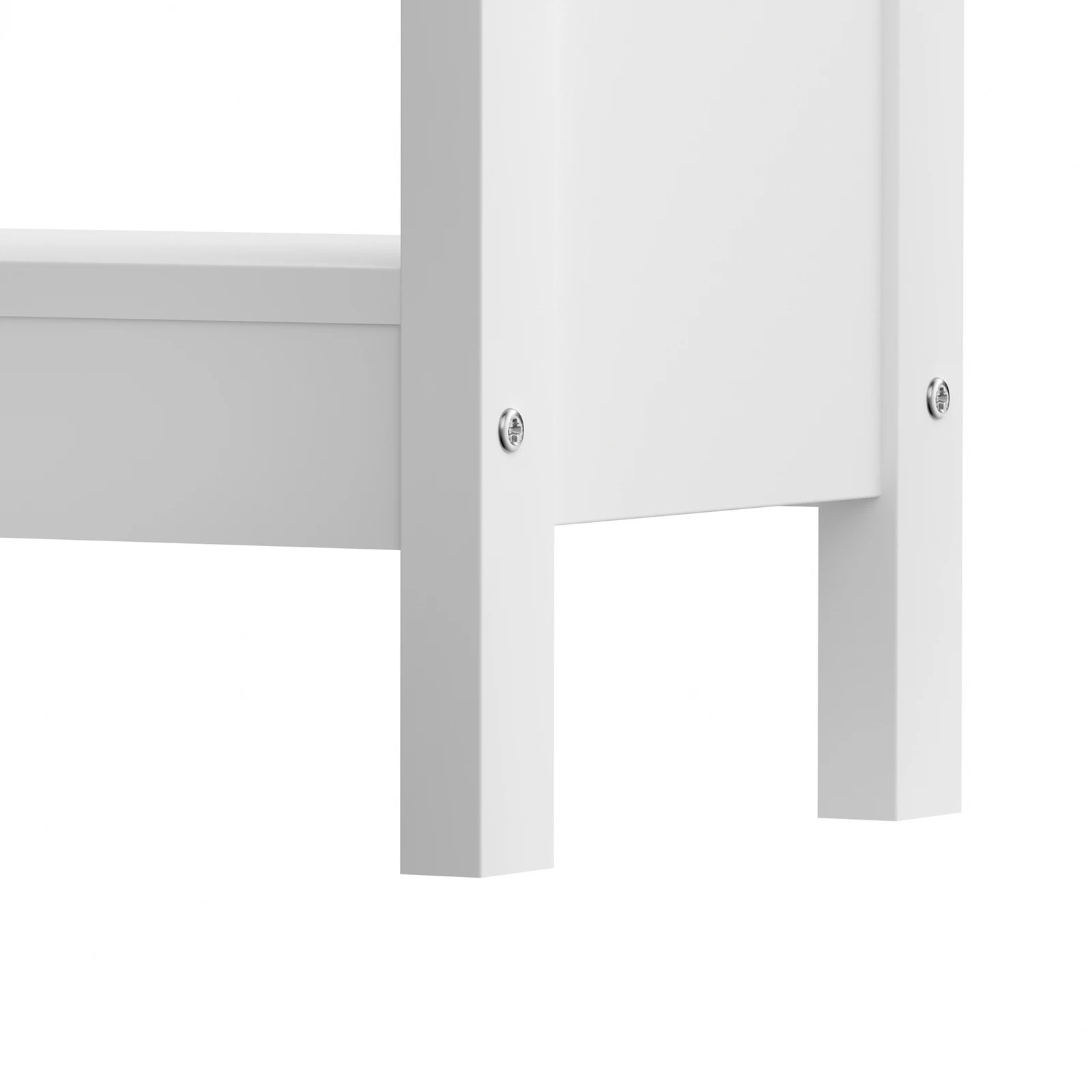9 Oikiture 3-tier Console Table Open Shelf Wood Sofa Table Hall Side Entry
 - White, 9 of 10