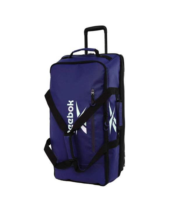 Reebok All Star Large 88L Leather Film Soft Shell Trolley Suitcase Luggage Navy - Blue