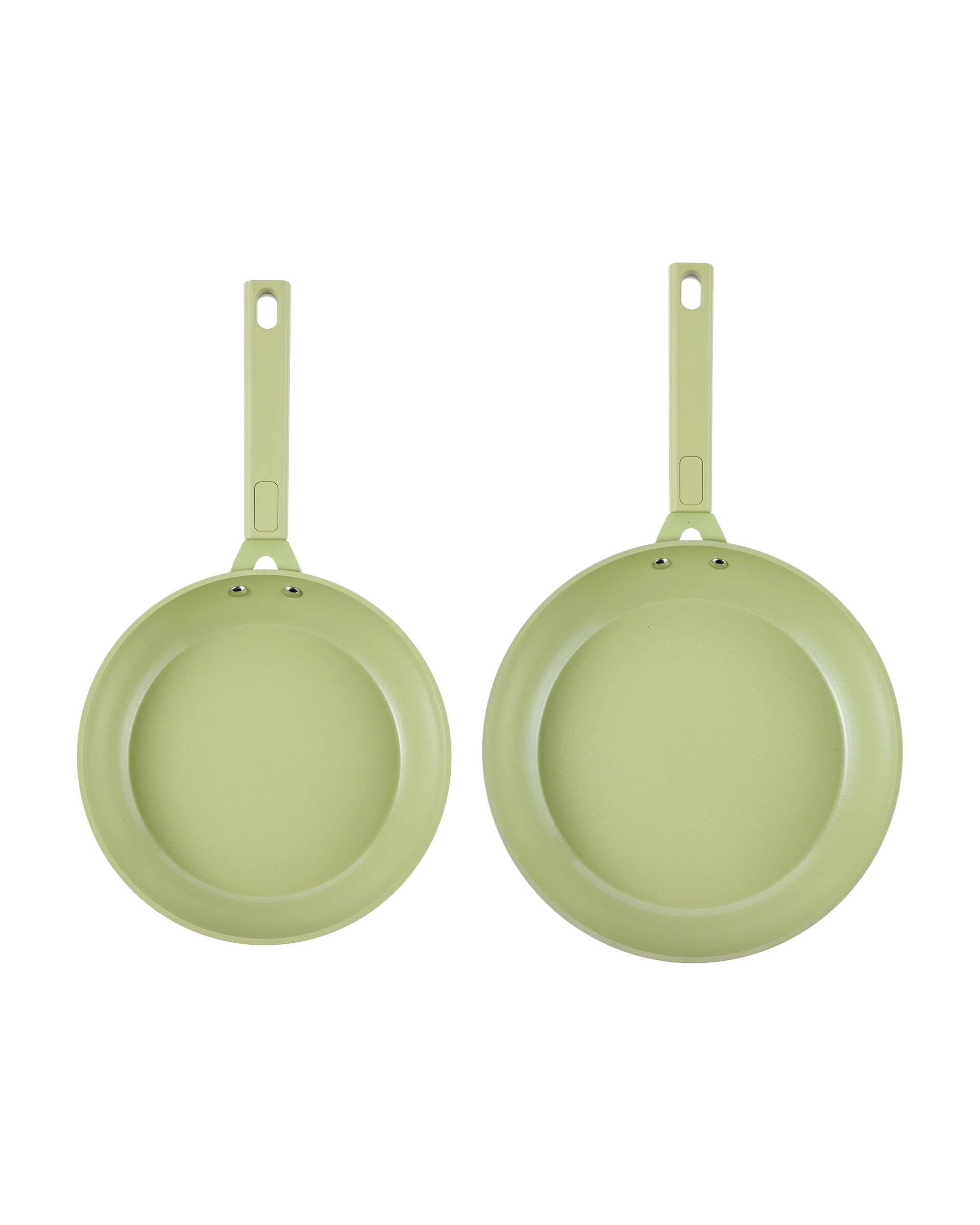2 2 Pack Ceramic Coated Non Stick Fry Pans - Green, 2 of 7
