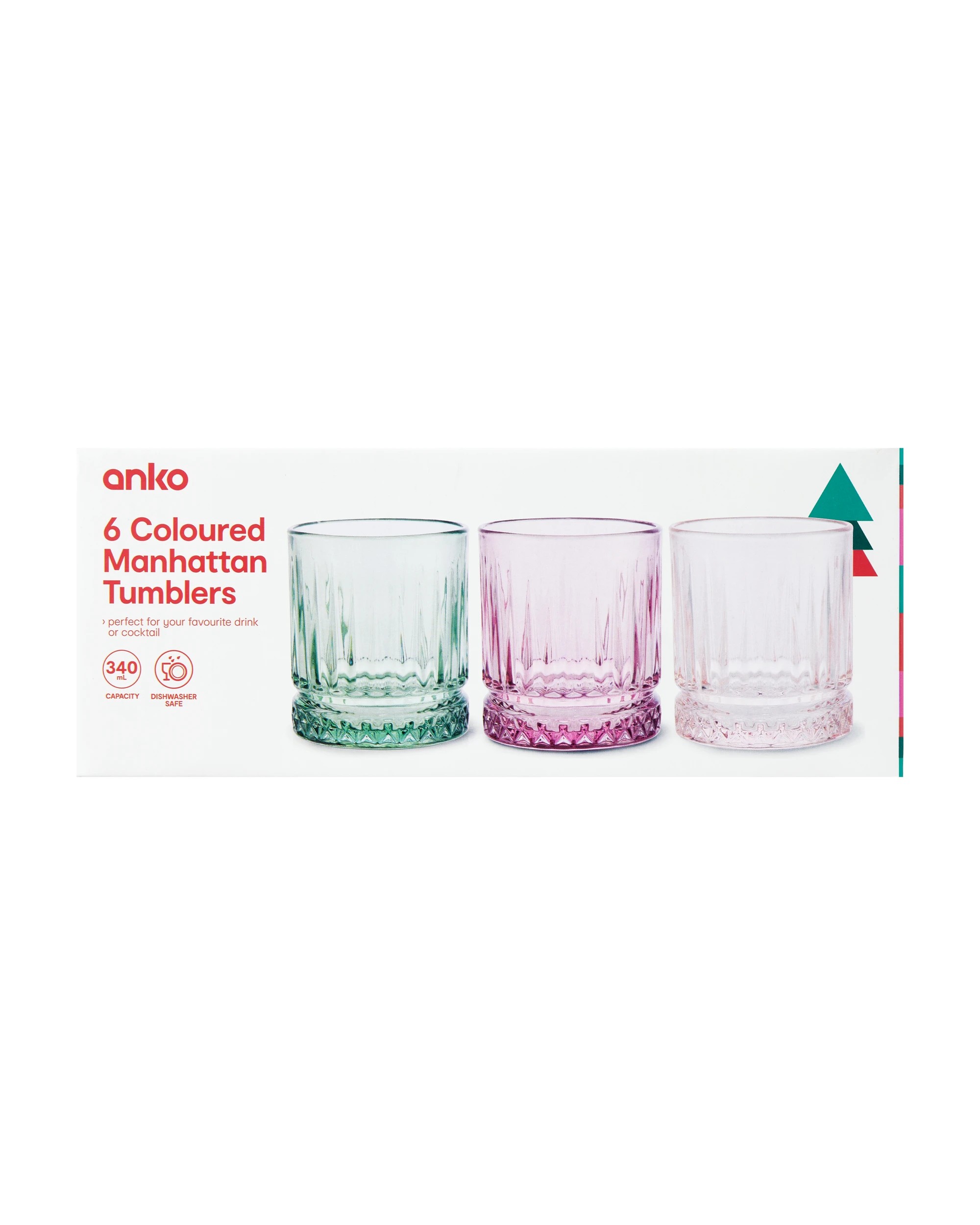 7 6 Coloured Manhattan Tumblers, 7 of 7