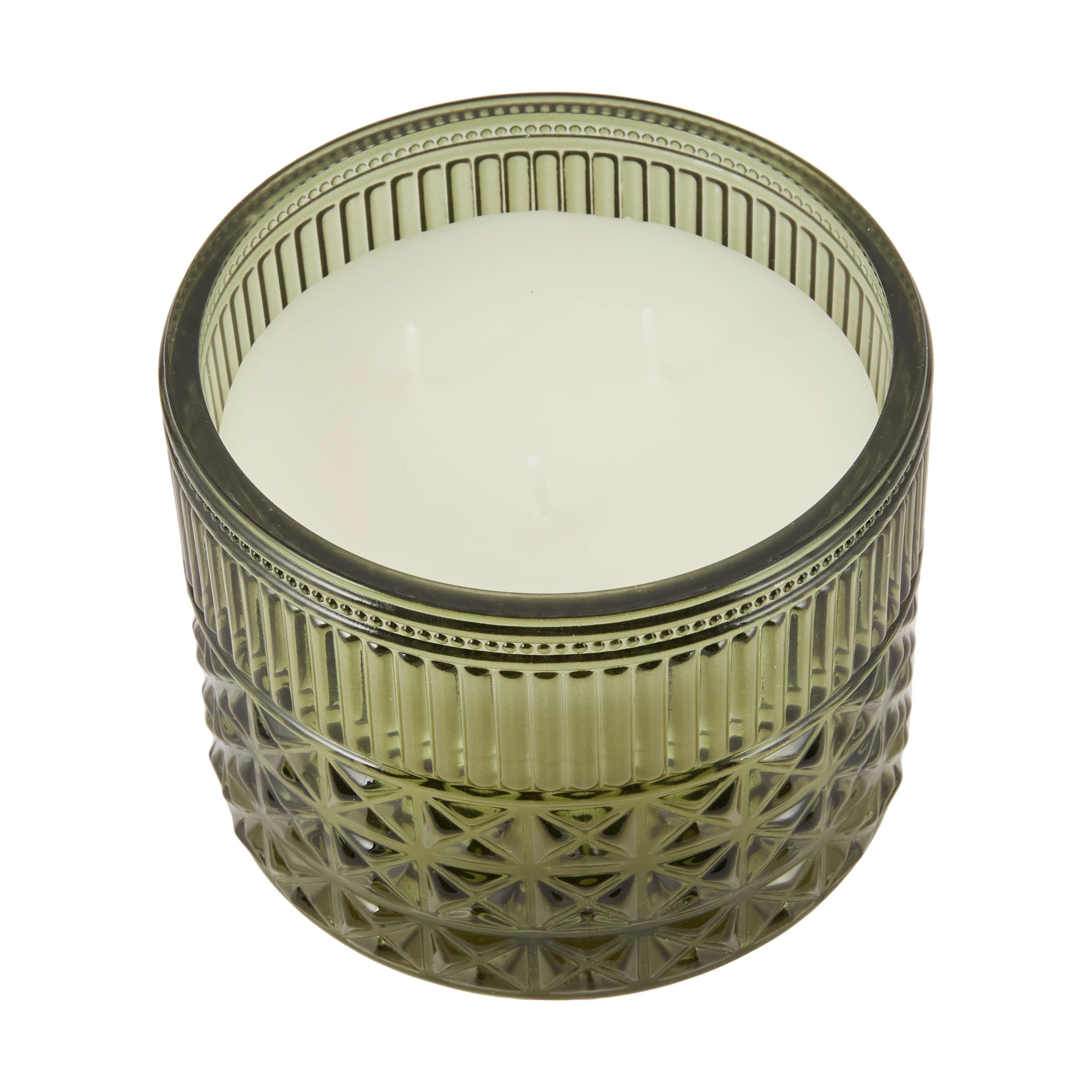 2 Green Geo Glass Candle, 2 of 4