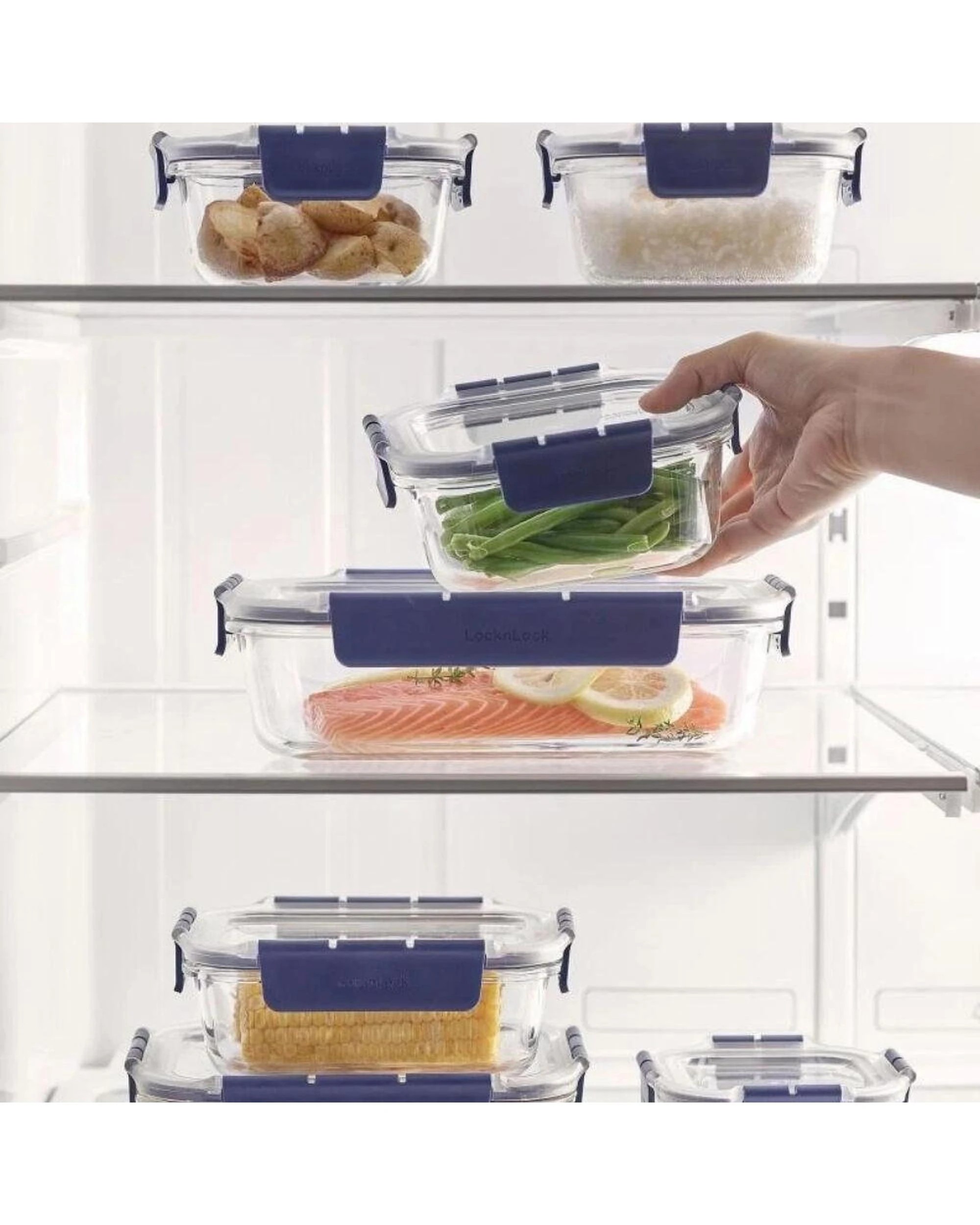 5 Lock & Lock Top Class Glass Container Set  9 Piece, 5 of 6