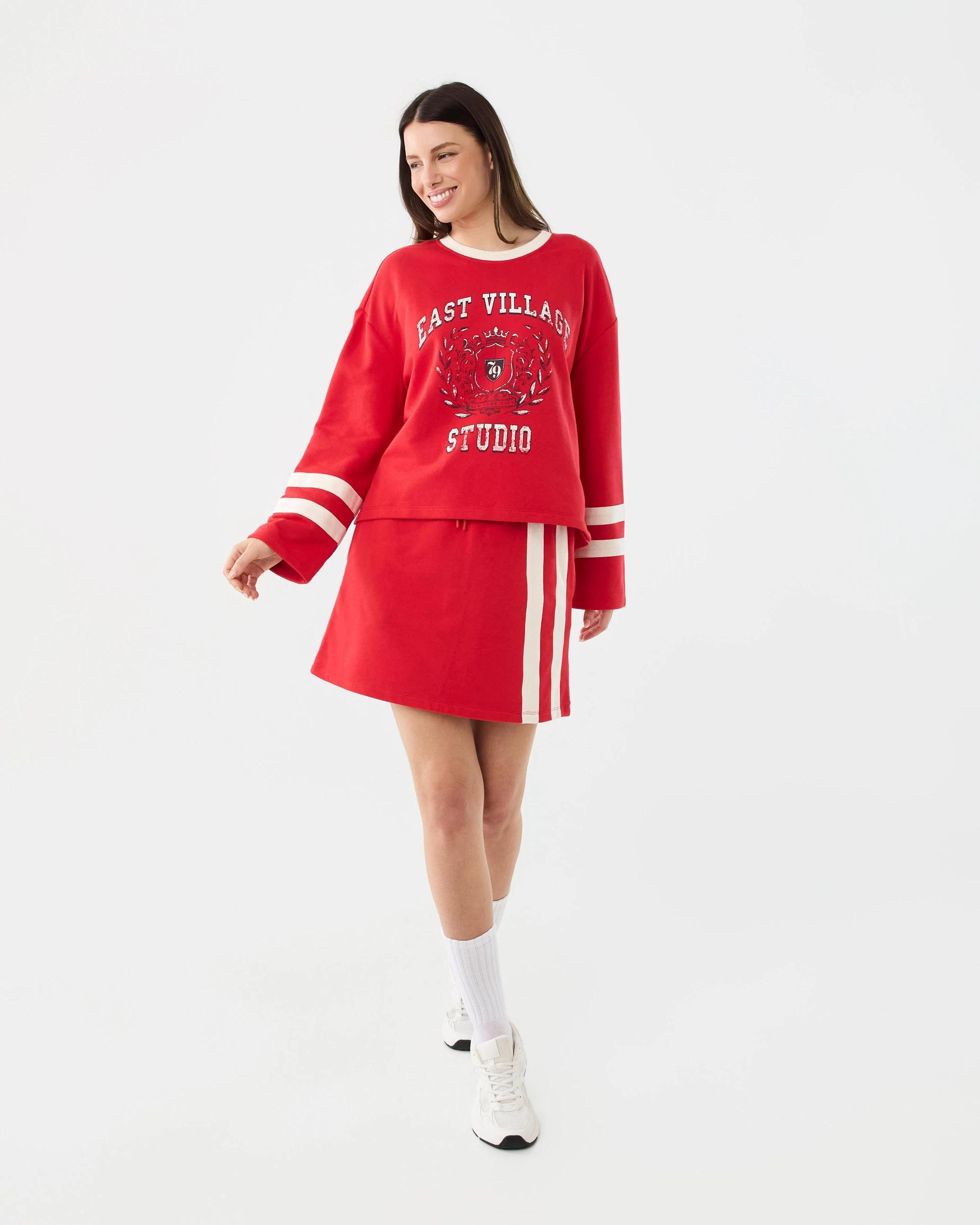 8 Print French Terry Sweatshirt East Crest, 8 of 8
