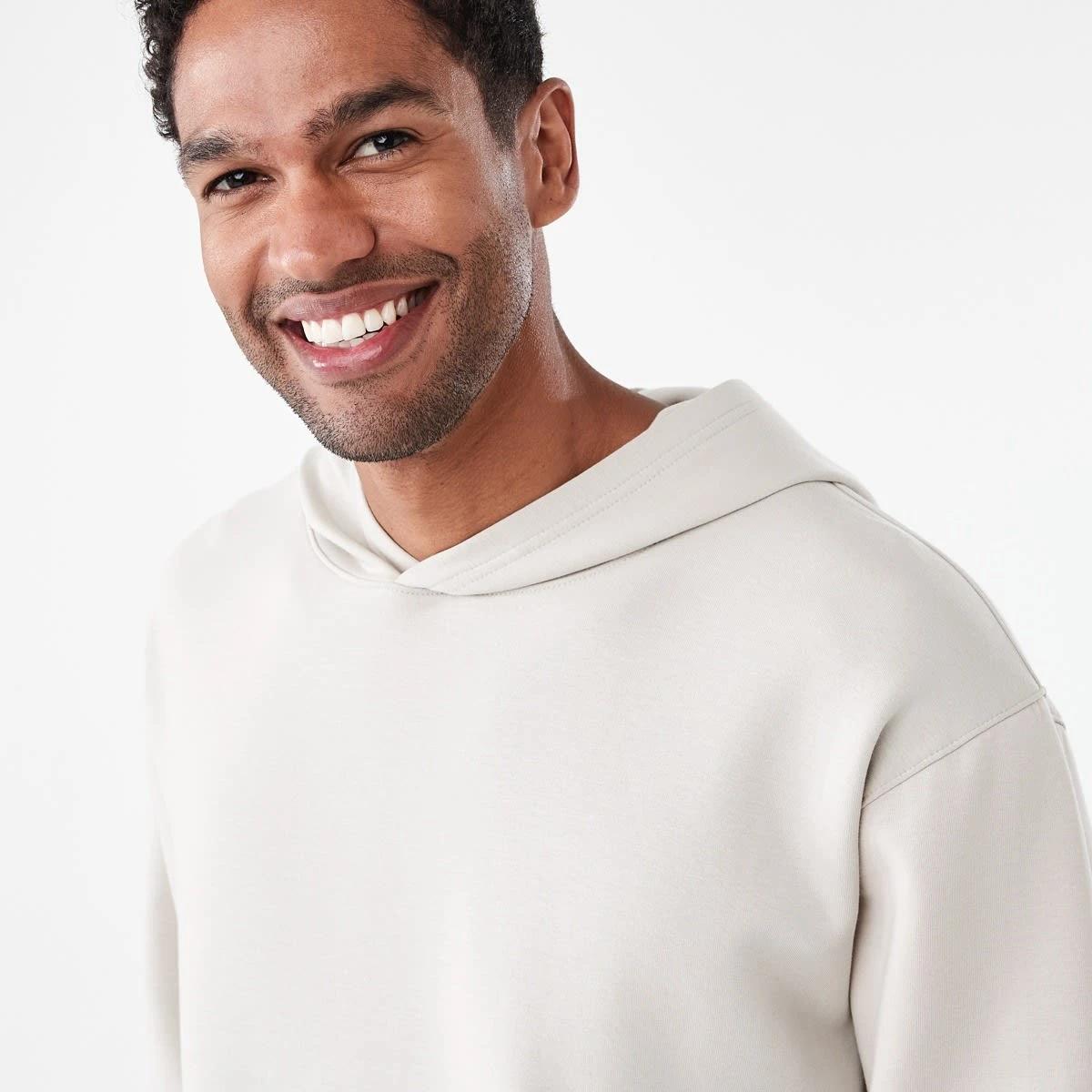 4 Active Mens Relaxed Scuba Hoodie SILVER LINING, 4 of 5