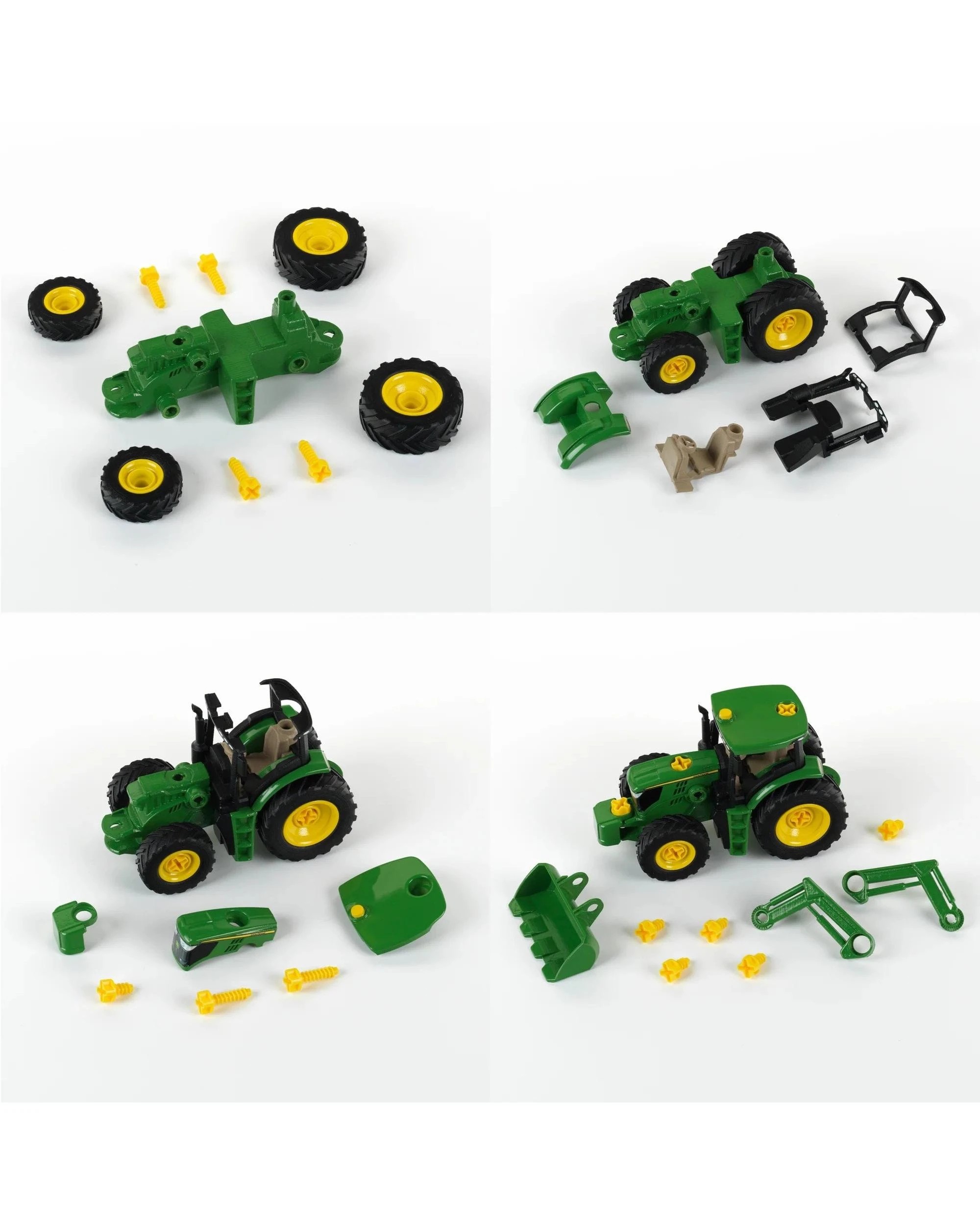5 John Deere 6215R Buildable Tractor with Front Loader and Weight 1:24 Scale Vehicle, 5 of 6