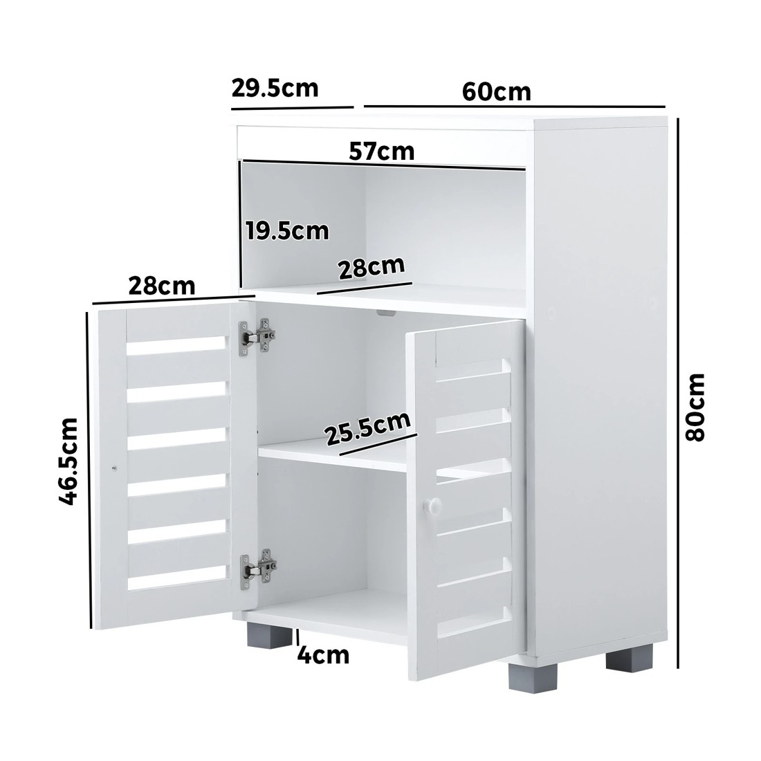 9 Oikiture Buffet Sideboard Shoe Storage Cabinet
 - White, 9 of 10