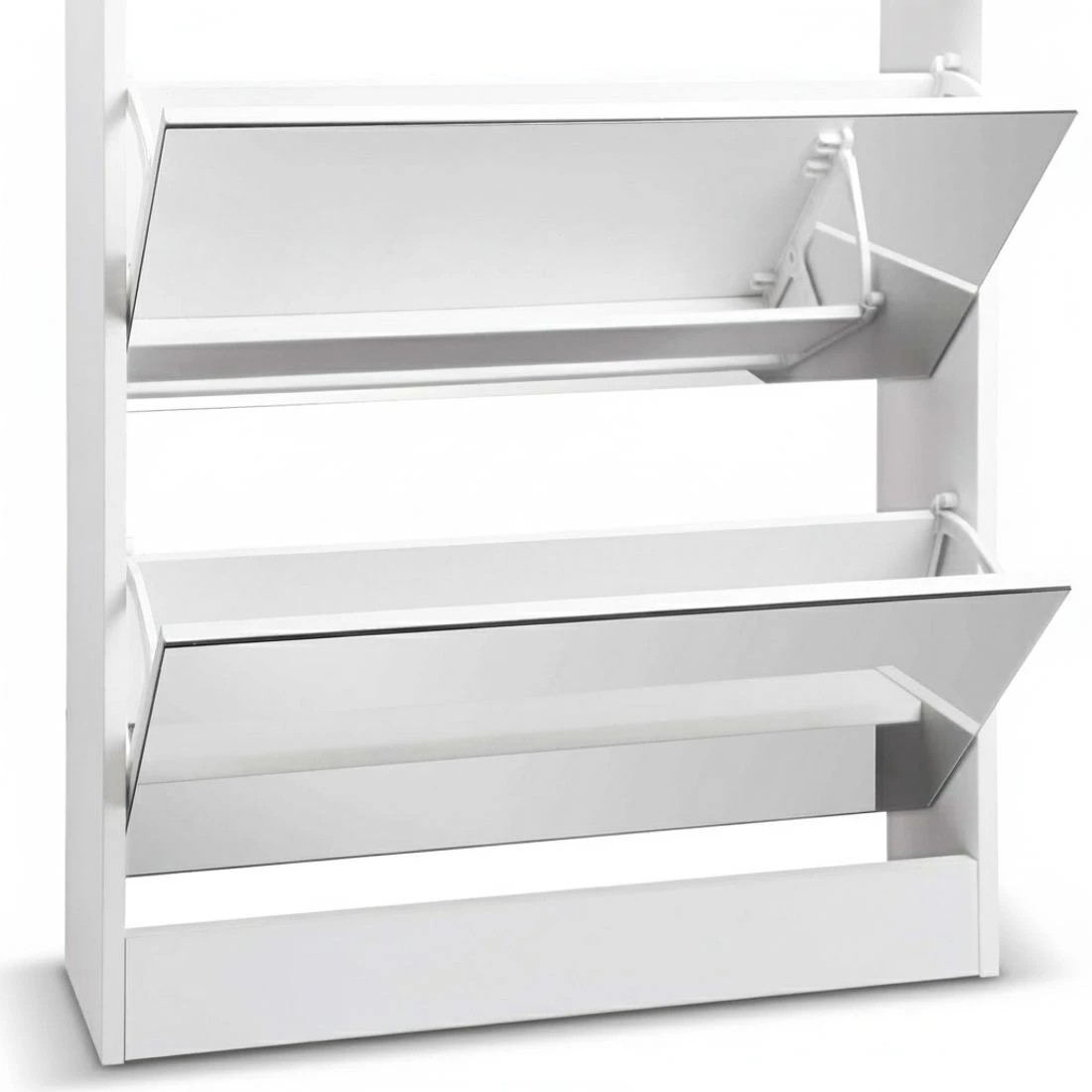 7 Artiss Shoe Rack Cabinet Mirror 25 Pairs - White, 7 of 7