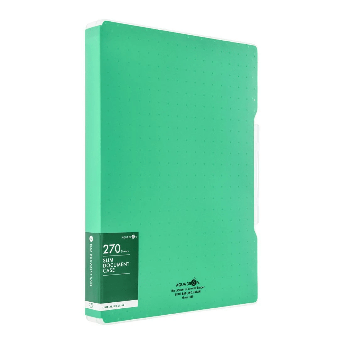 1 Aqua Drops Document Case Slim A4 Vivid Green, 1 of 3