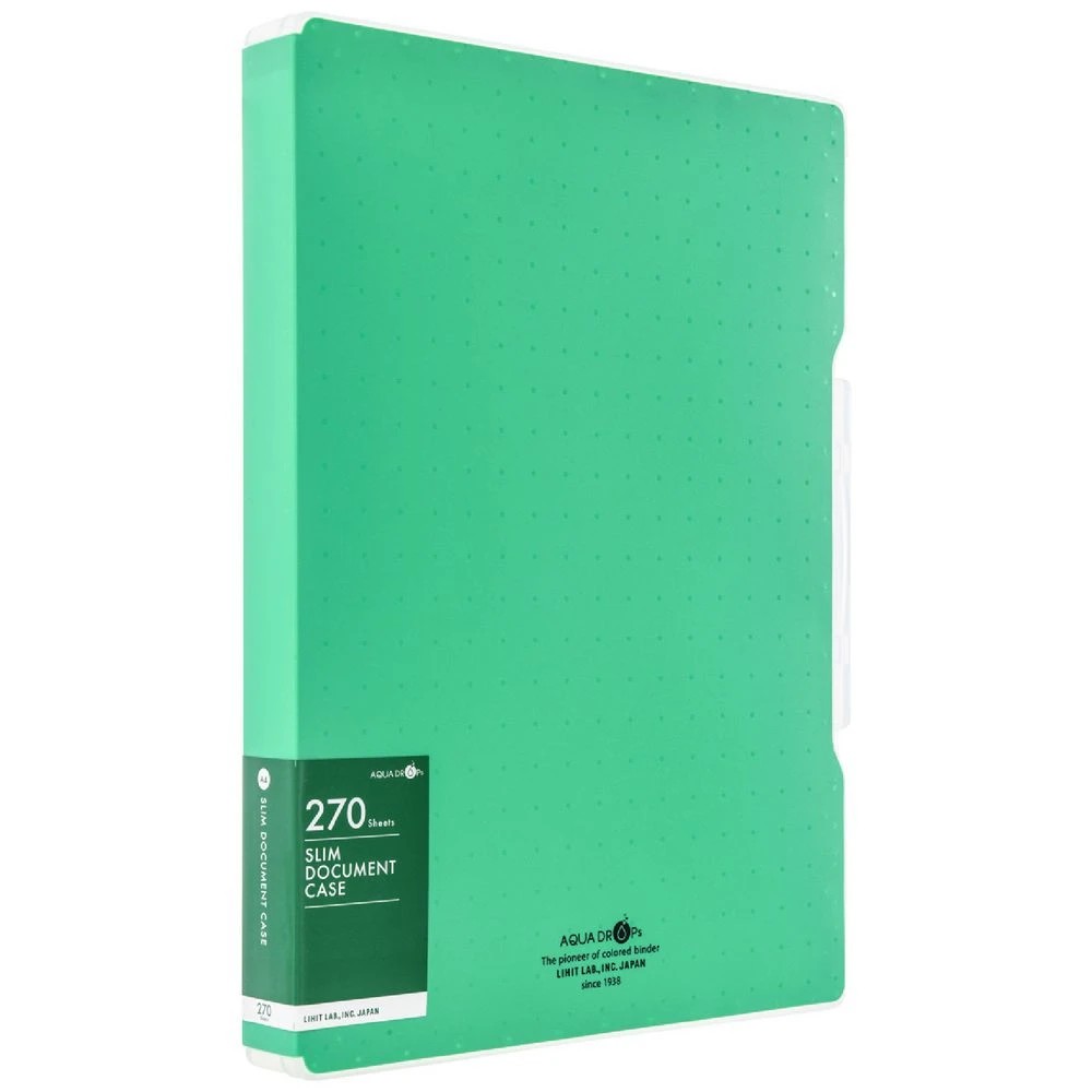 1 Aqua Drops Document Case Slim A4 Vivid Green, 1 of 3