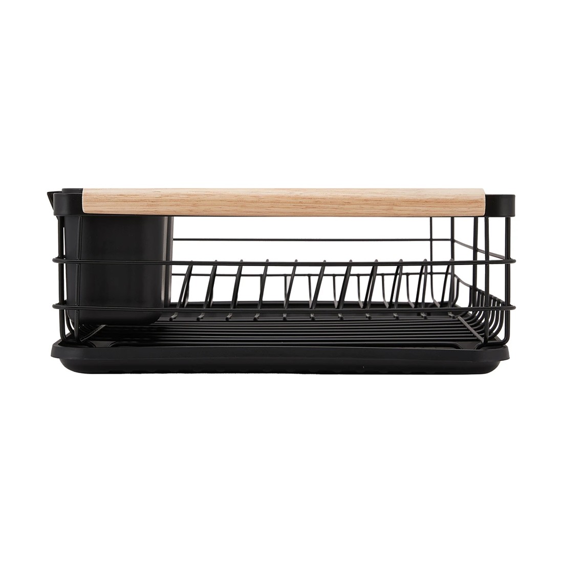 6 Black Wooden Handle Dish Rack, 6 of 11