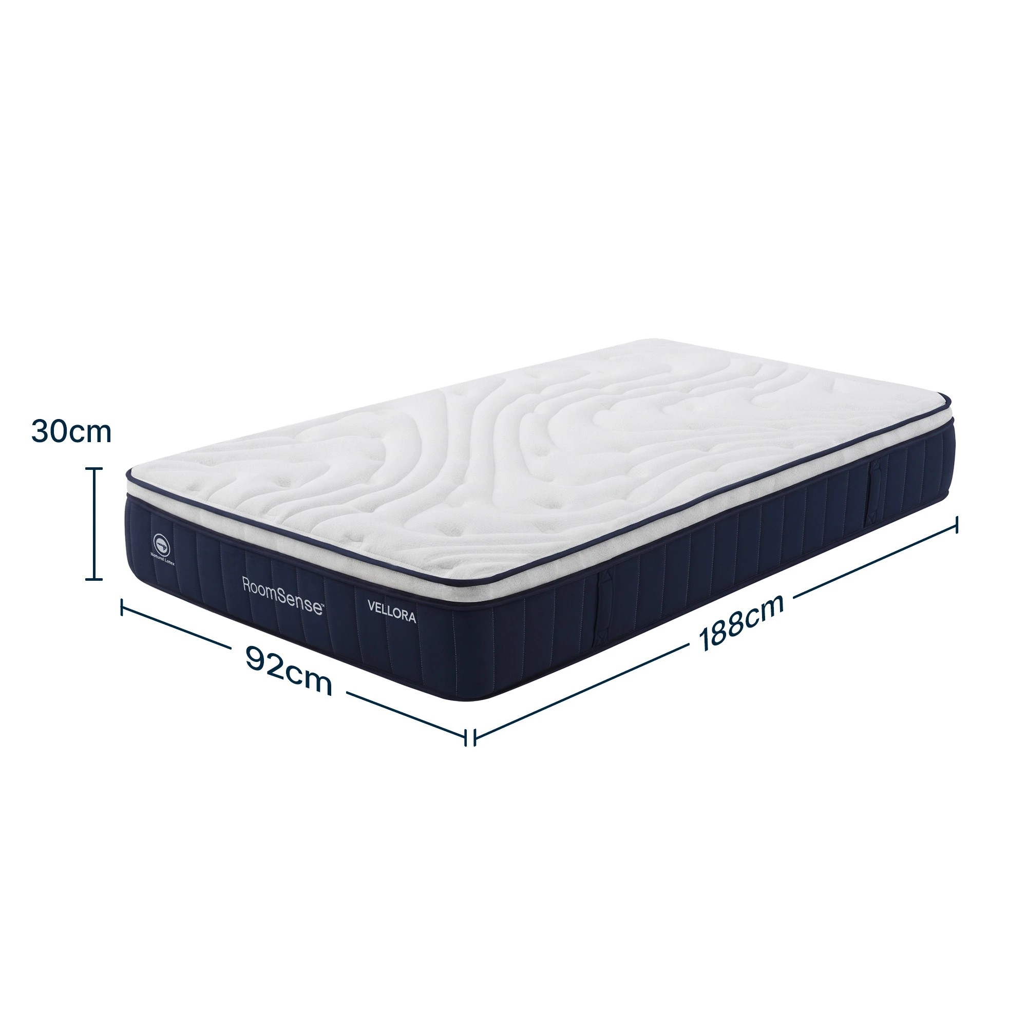 4 RoomSense Single Mattress 30cm Medium Firm Mattress with Lumbar Support - Multi, 4 of 9