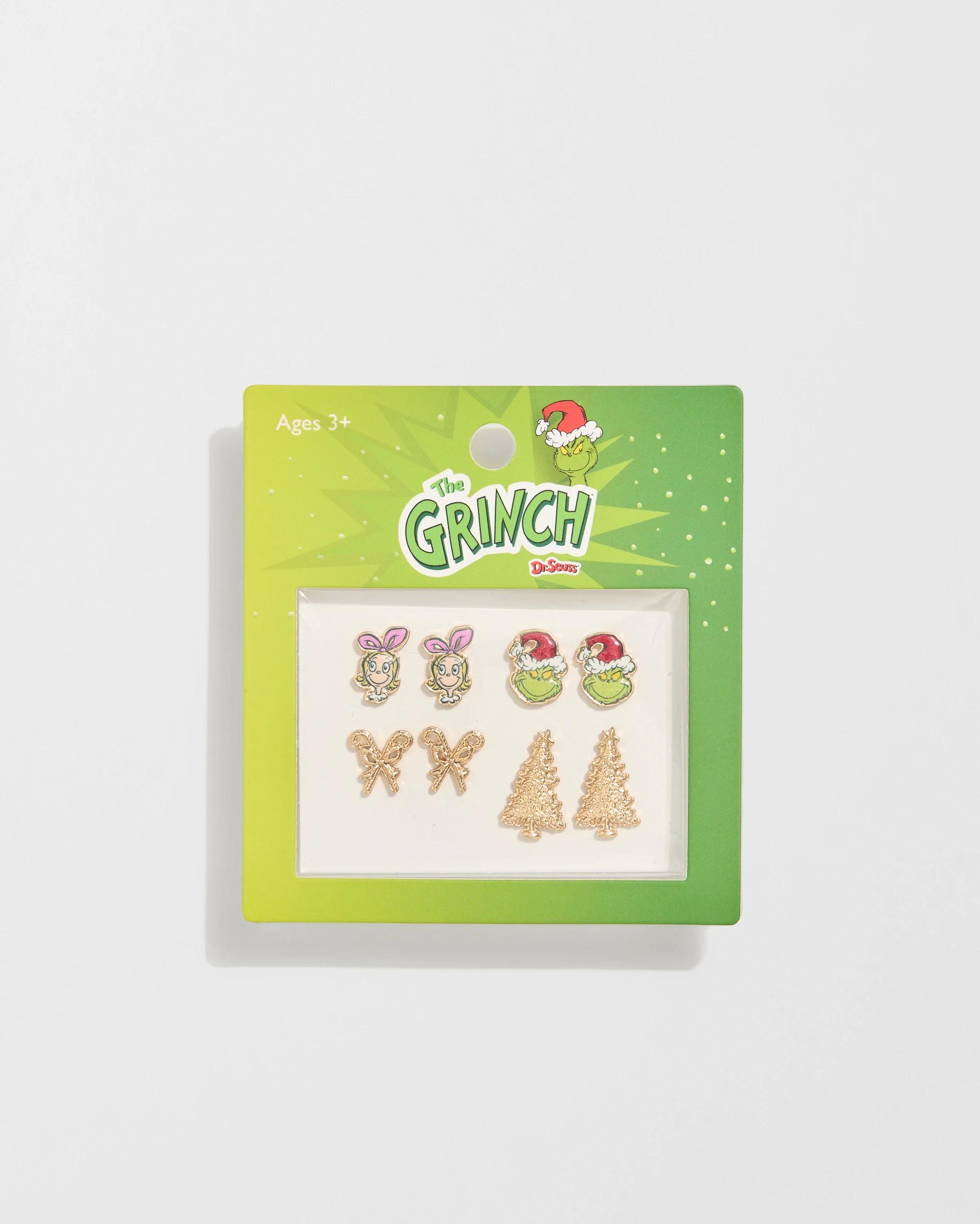 3 The Grinch 4 Pack Christmas Stud Earrings MULTI, 3 of 3