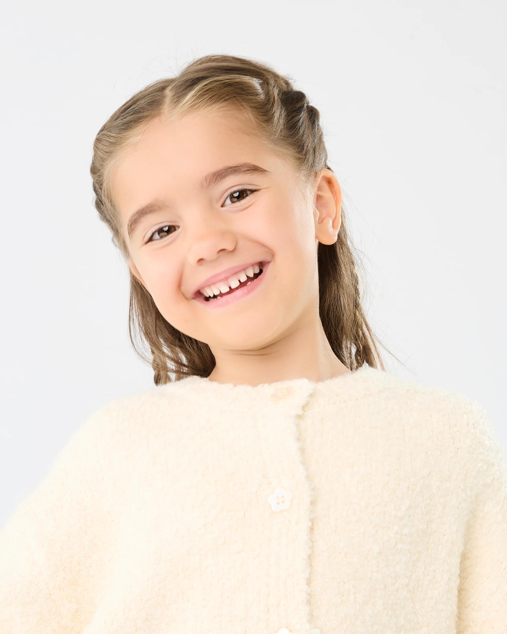 4 Boucle Cardigan Butter Bge, 4 of 8