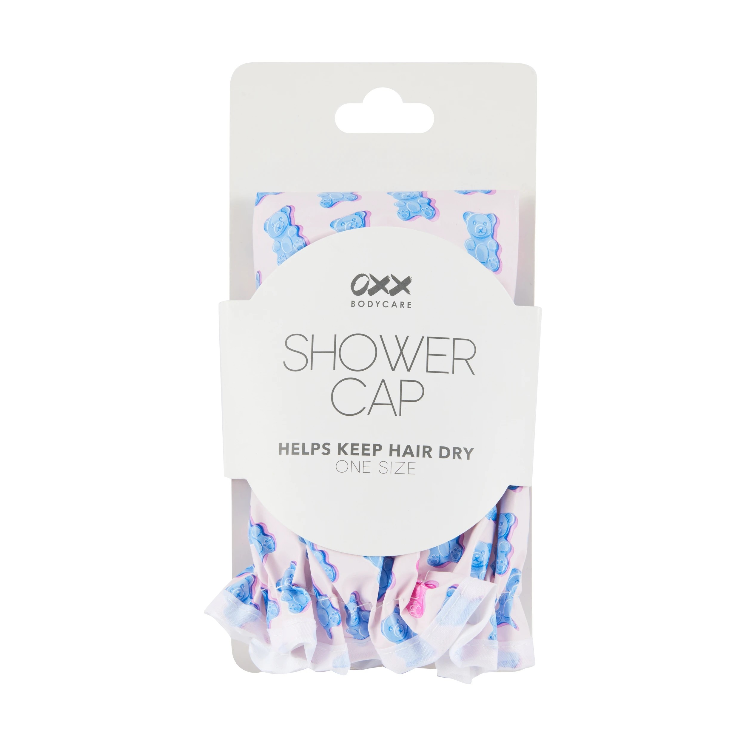 4 OXX Bodycare Shower Cap - Blue and Pink - Gummy Bears, 4 of 4