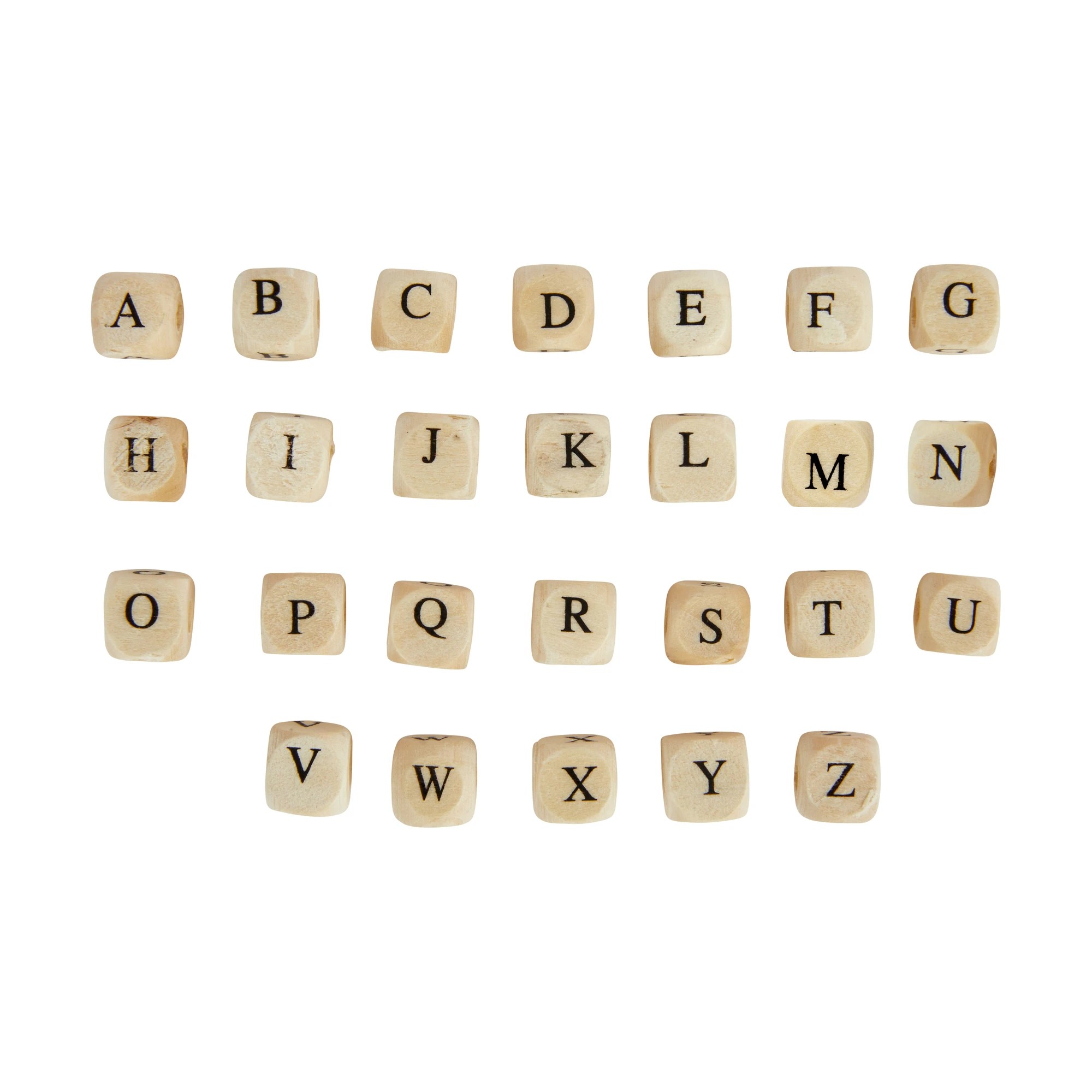 2 Jewellery Making Beads - Wood Alphabet, 2 of 2