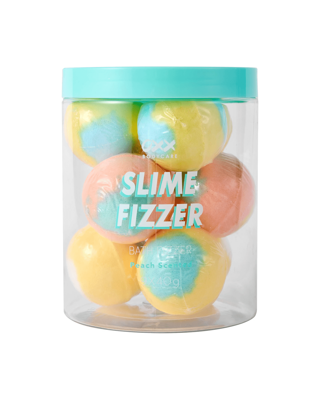 1 OXX Bodycare 9 Piece Slime Bath Fizzers - Peach Scented, 1 of 8