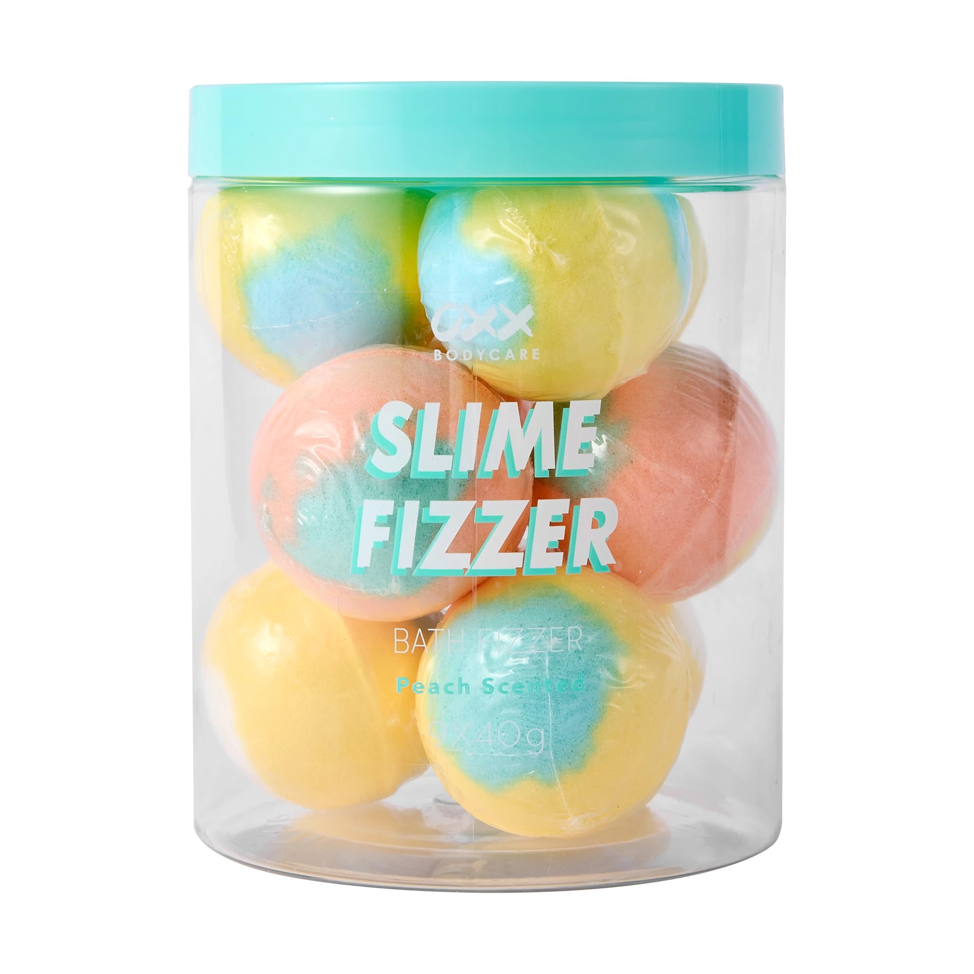 1 OXX Bodycare 9 Piece Slime Bath Fizzers - Peach Scented, 1 of 8