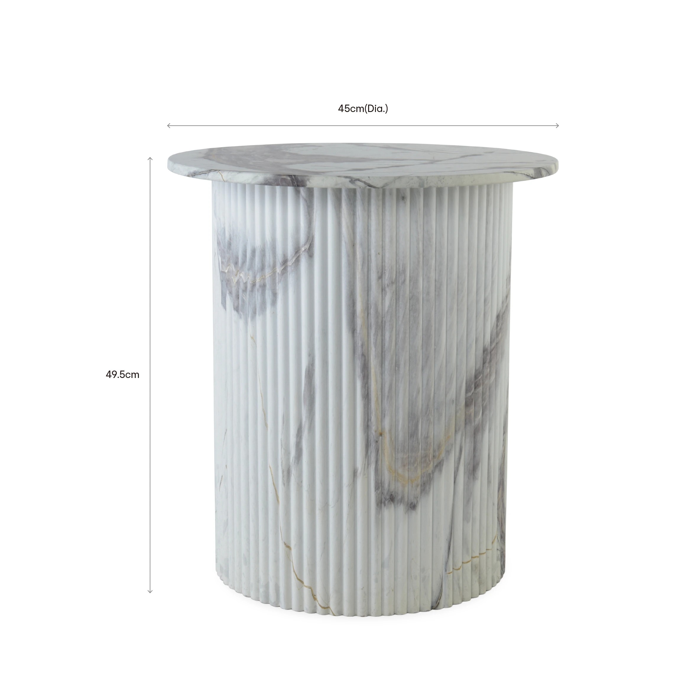 7 Marble Look Side Table, 7 of 7