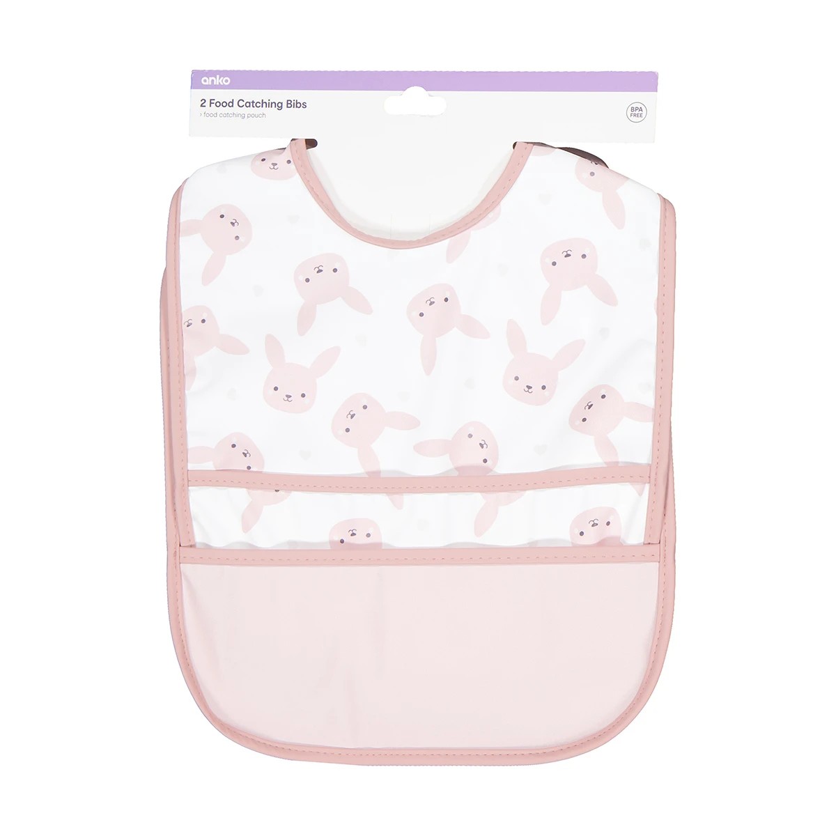 5 2 Pack Food Catching Bibs - Bunny, 5 of 5