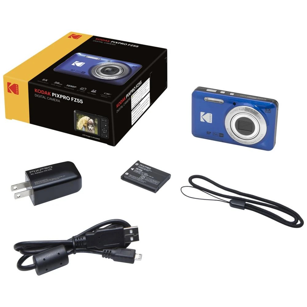 10 Kodak FZ55 16MP Digital Camera Blue, 10 of 10