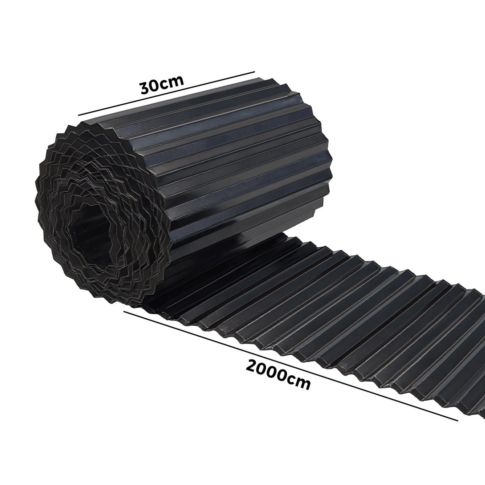 2 Livsip Garden Edging 20mx30cm Landscape Lawn Edge Border DIY Fence Steel - Black, 2 of 9