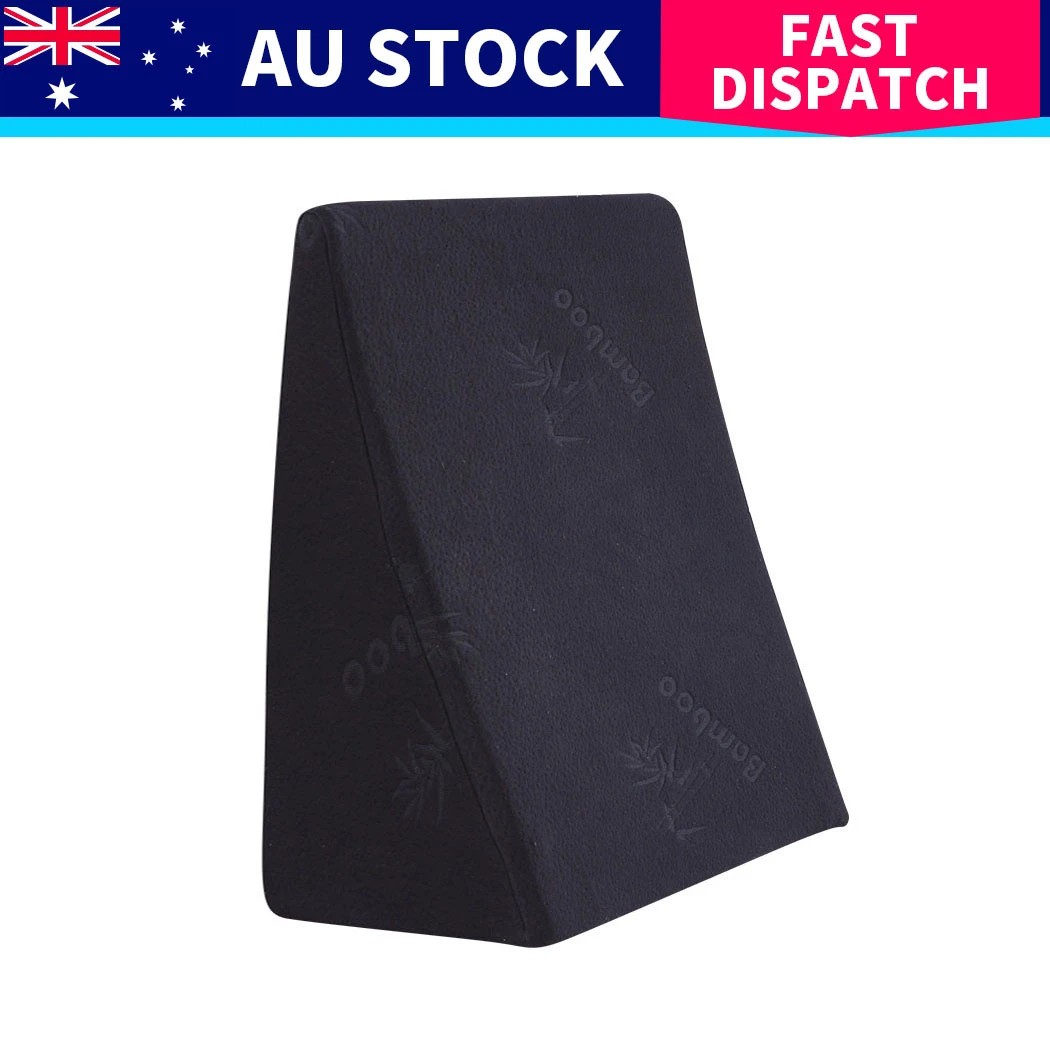 10 Dreamz Cool Gel Memory Foam Bed Wedge Pillow Cushion Neck Back Support Sleep With Cover x2, 10 of 10