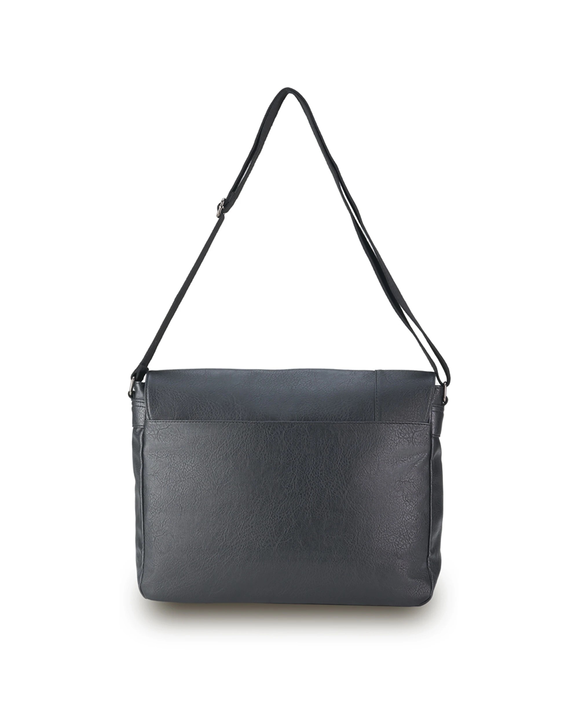 2 Tosca Vegan Leather Satchel Travel Shoulder Bag - Black, 2 of 3