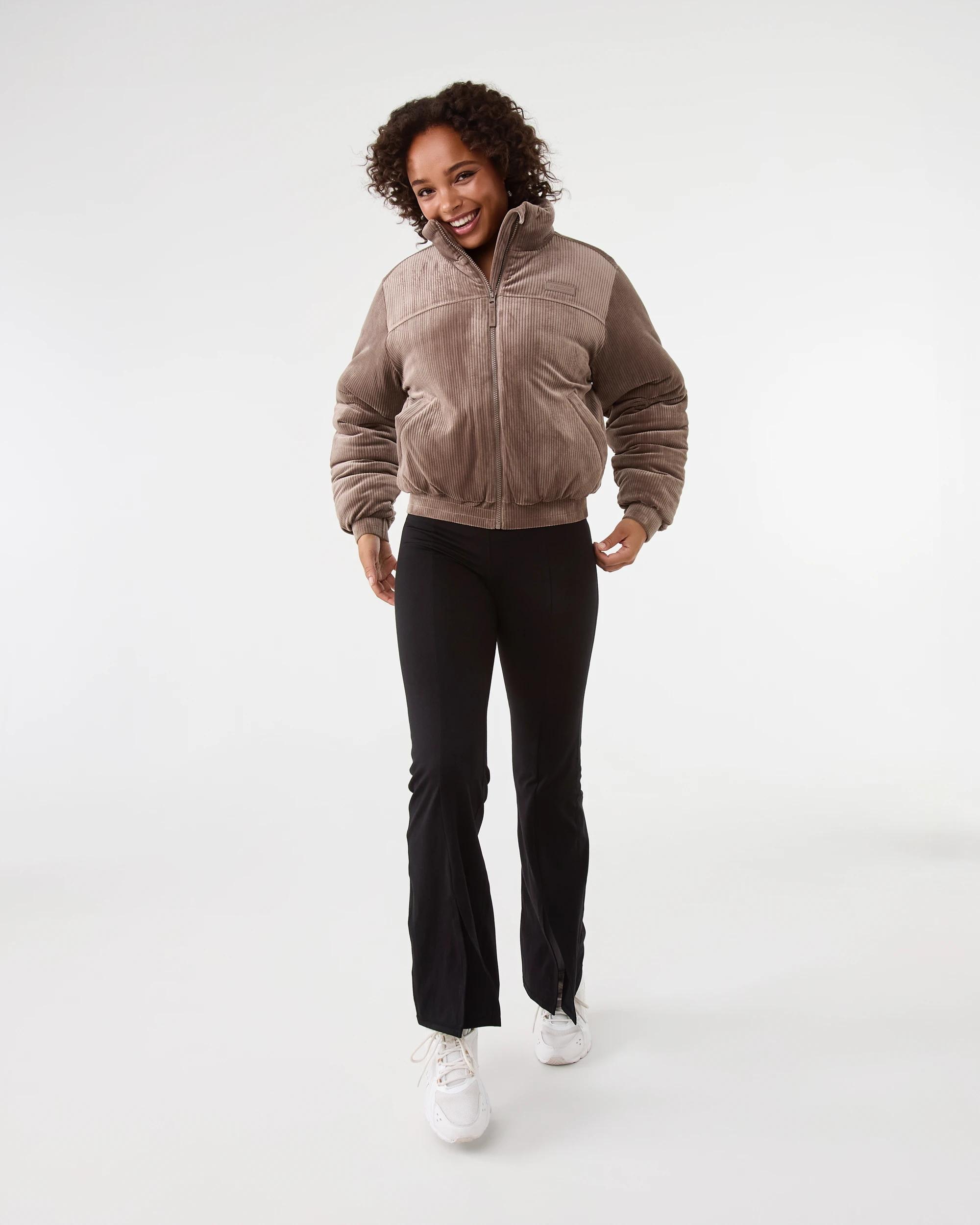 3 Everlast Womens Ribbed Velour Jacket Mushroom, 3 of 8