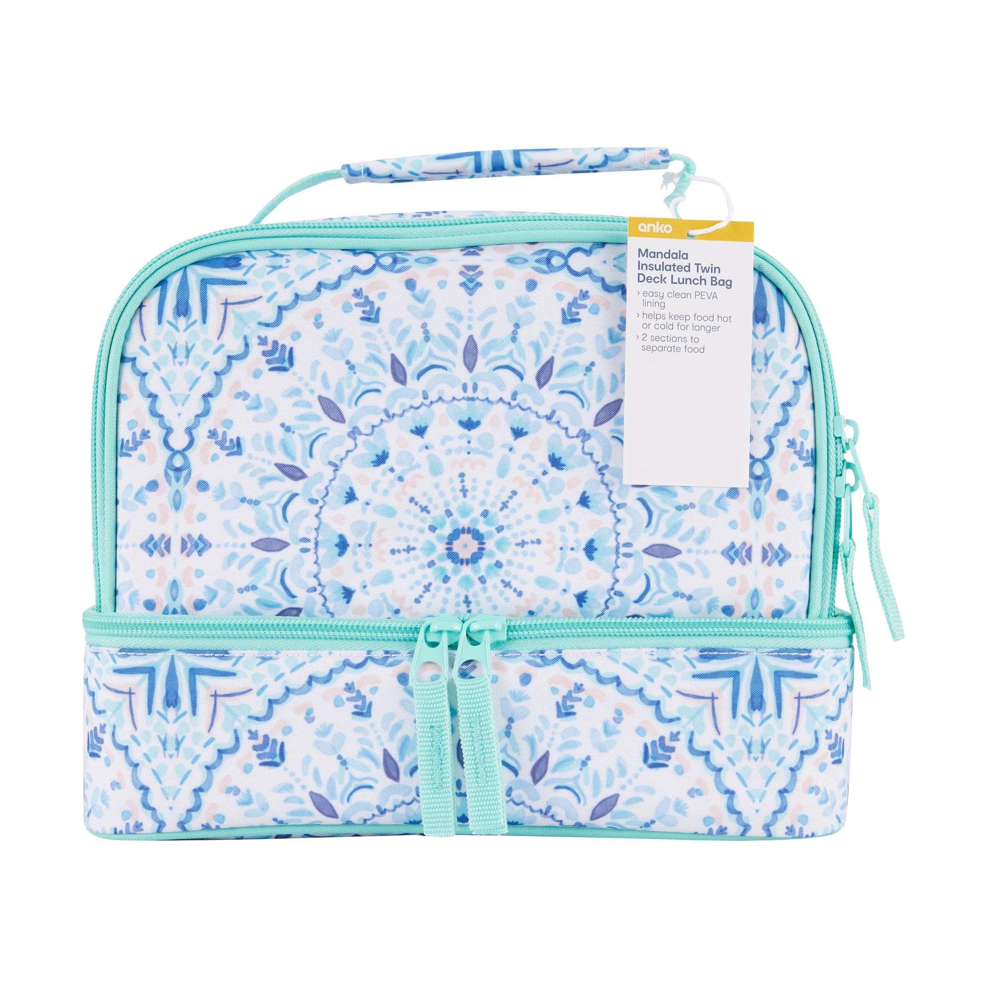 6 Mandala Insulated Twin Deck Lunch Bag, 6 of 6