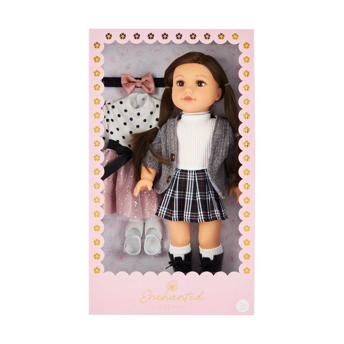 1 45cm Enchanted Dreams Doll and Fashion Playset - Grey, 1 of 8