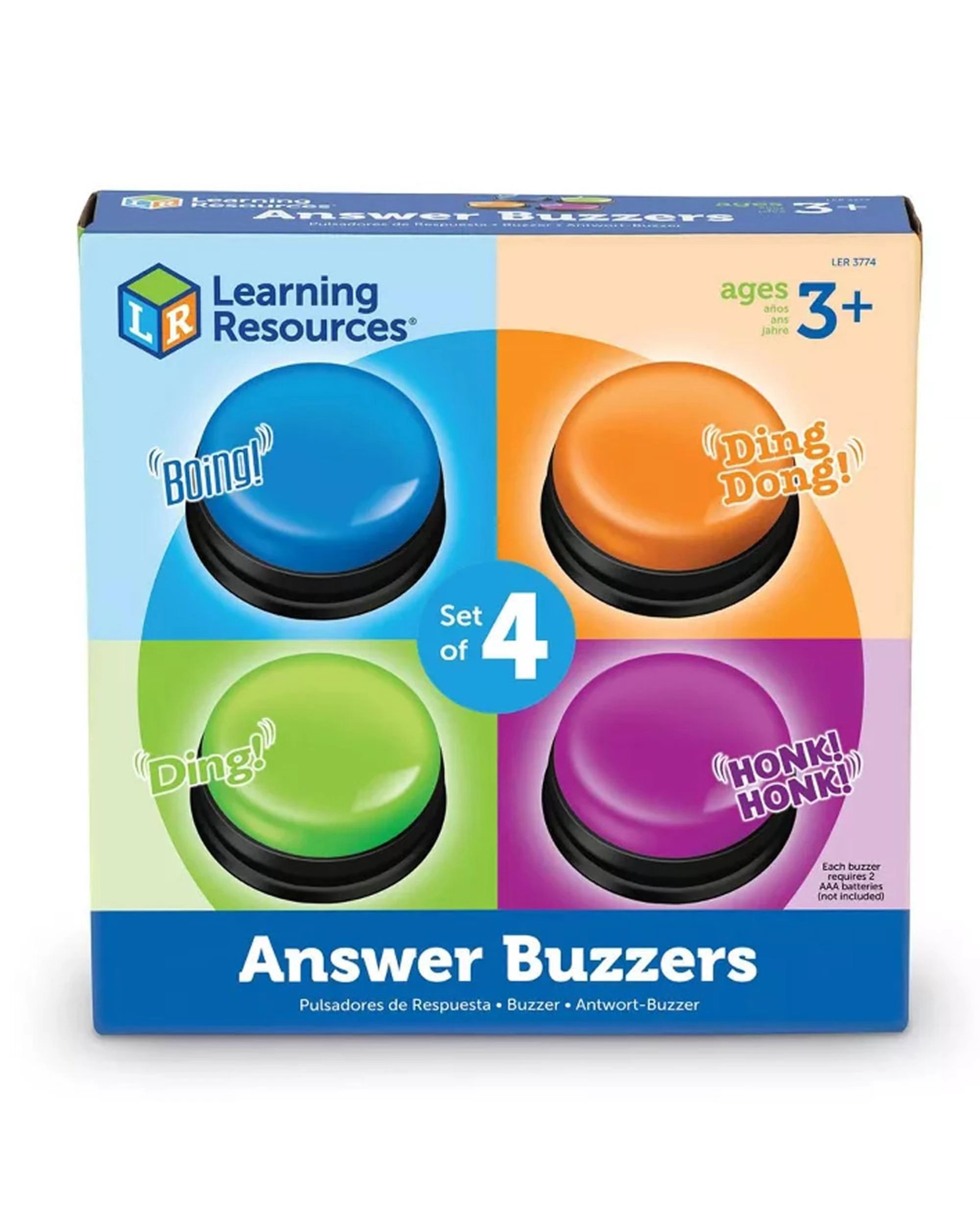 1 Learning Resources 4 Pack Answer Buzzers, 1 of 3