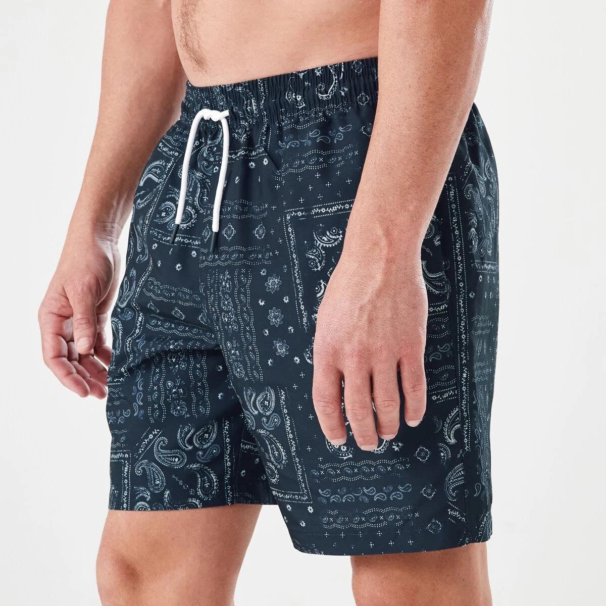 2 Regular Print Boardshorts ABSTRACT PAISLEY SKY CAPTAIN, 2 of 6