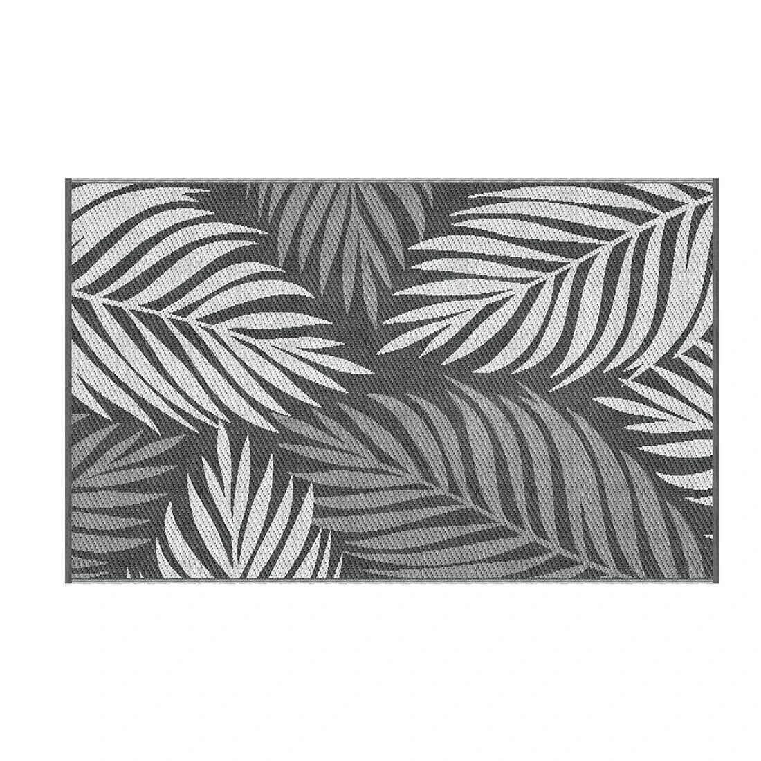3 Gardeon Outdoor Rugs 152x244cm Large Carpet Reversible Area Mat PP Dual-Sided Patio Rug Leaf - Grey, 3 of 8