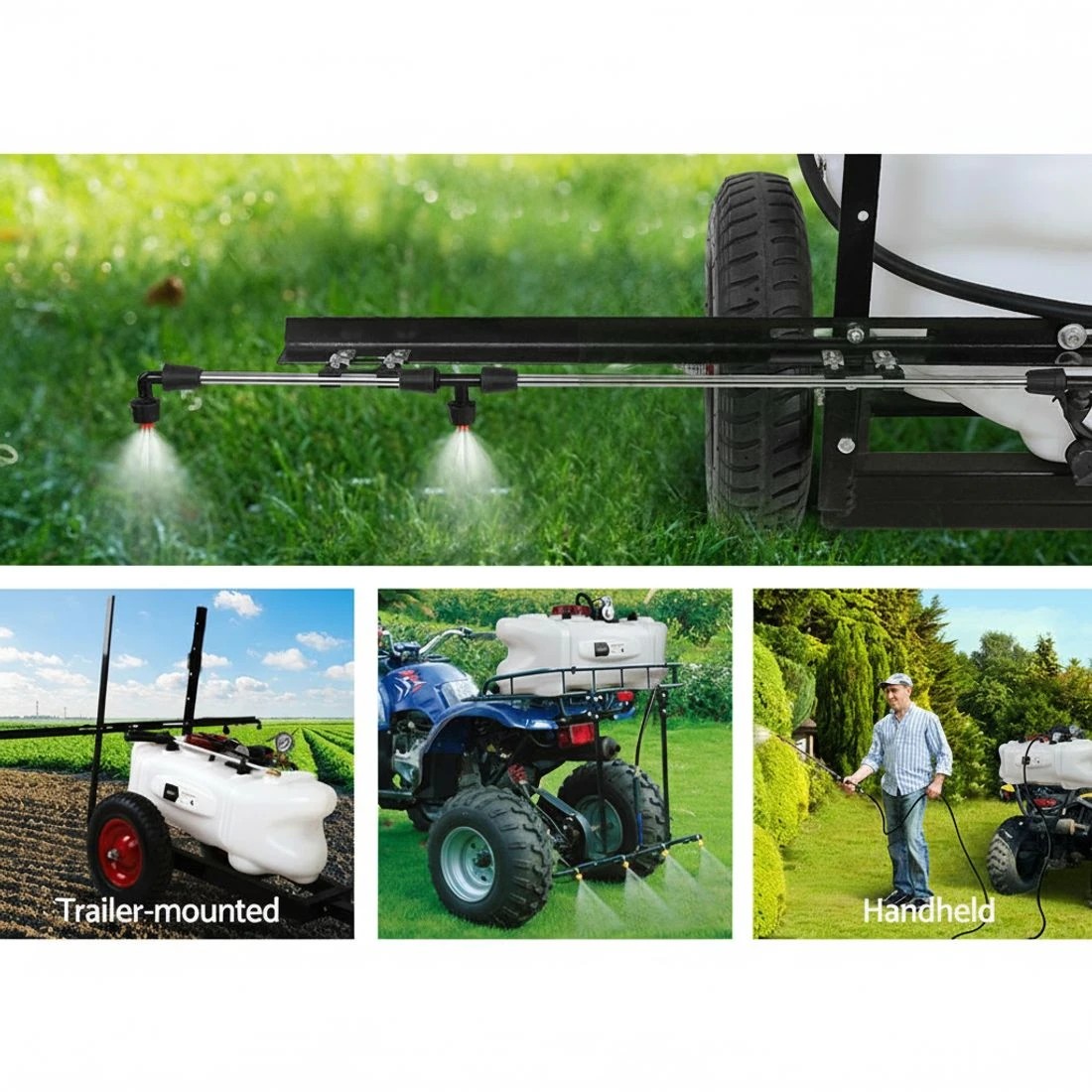 3 Giantz Weed Sprayer 60L Trailer 1.5M Boom Garden Spray - Multi, 3 of 8