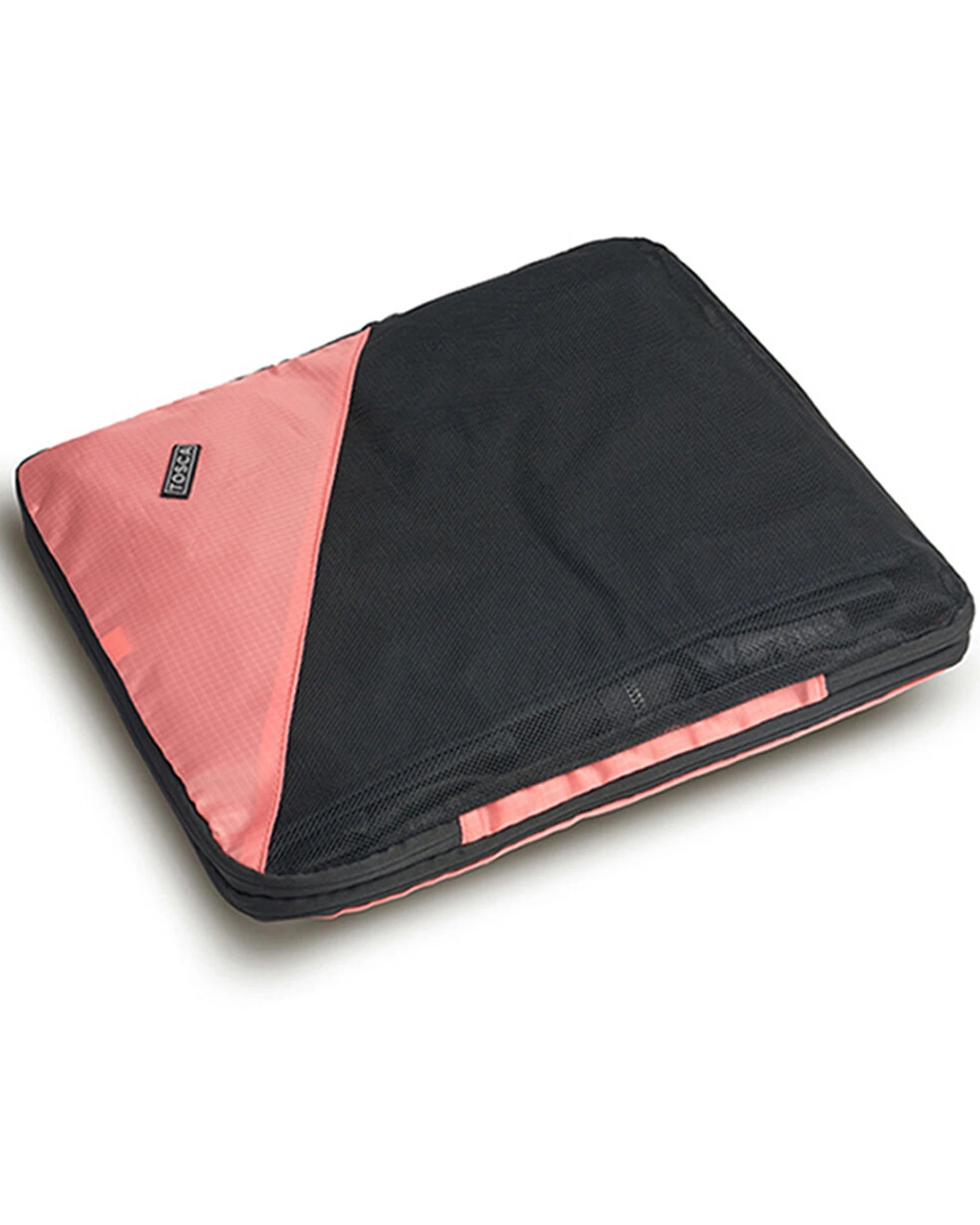 1 Tosca 2pc Compression Cube Men Travel Luggage Large Organisers Coral - Pink, 1 of 5