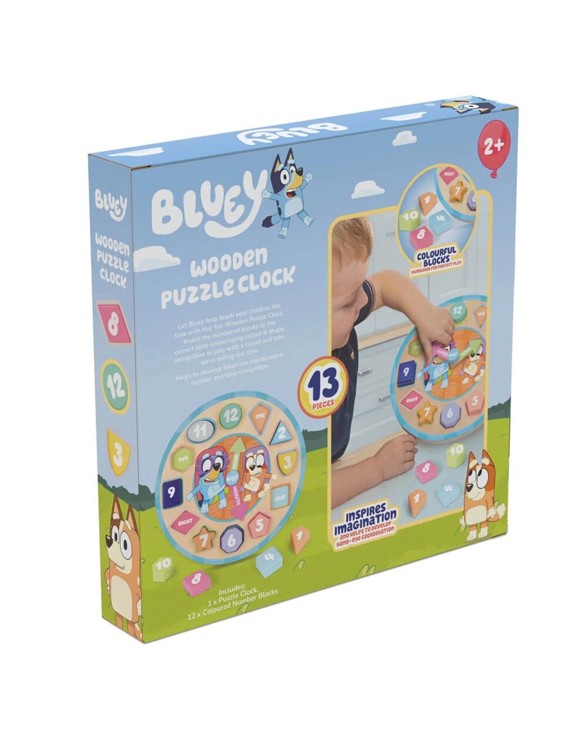 3 Bluey Wooden Puzzle Clock, 3 of 3